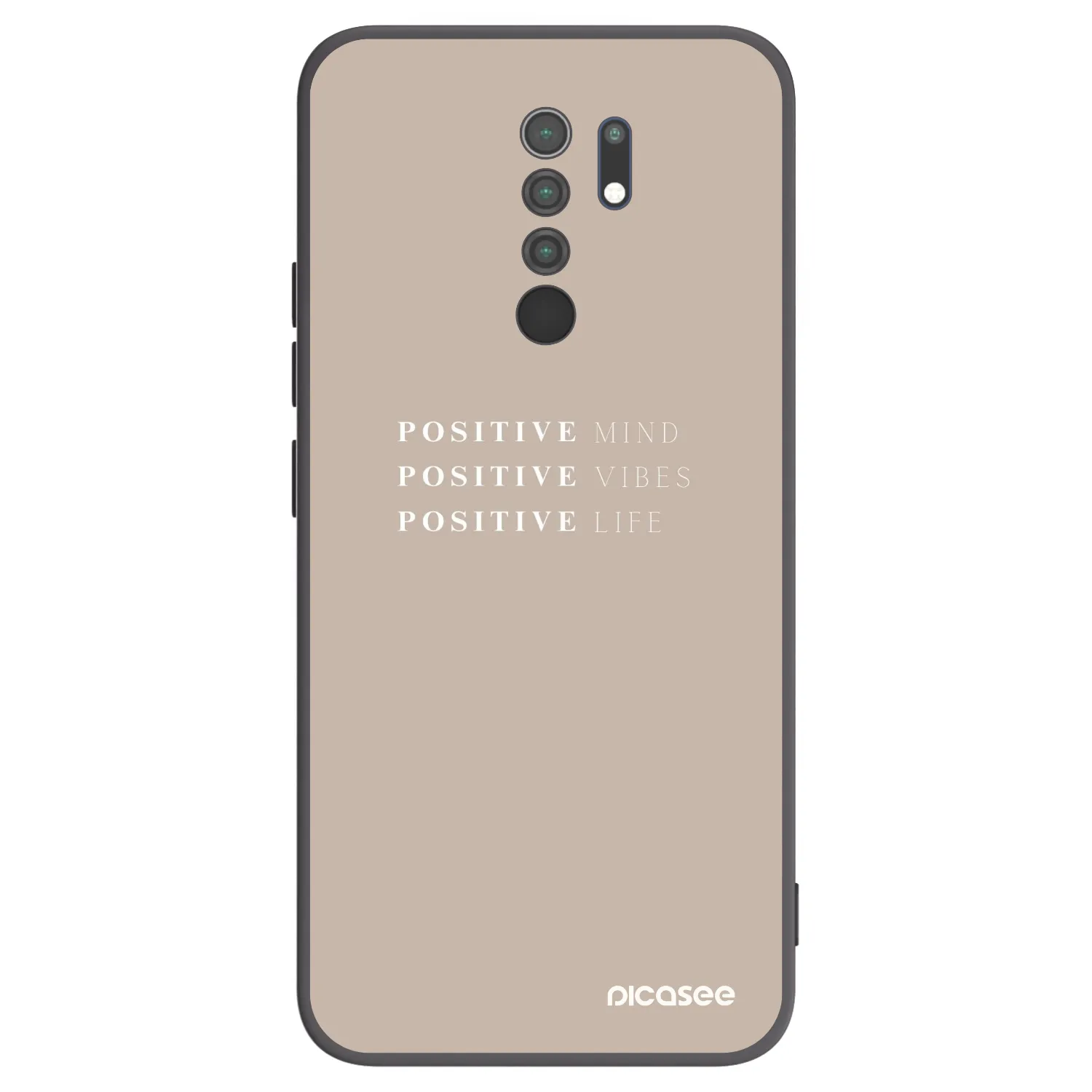 Picasee Μαύρη θήκη σιλικόνης για Xiaomi Redmi 9 - Positive Vibes