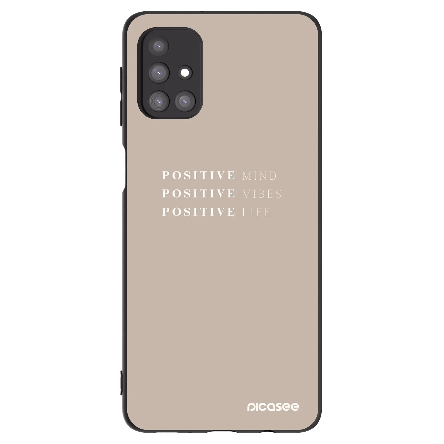 Picasee Μαύρη θήκη σιλικόνης για Samsung Galaxy M31s - Positive Vibes