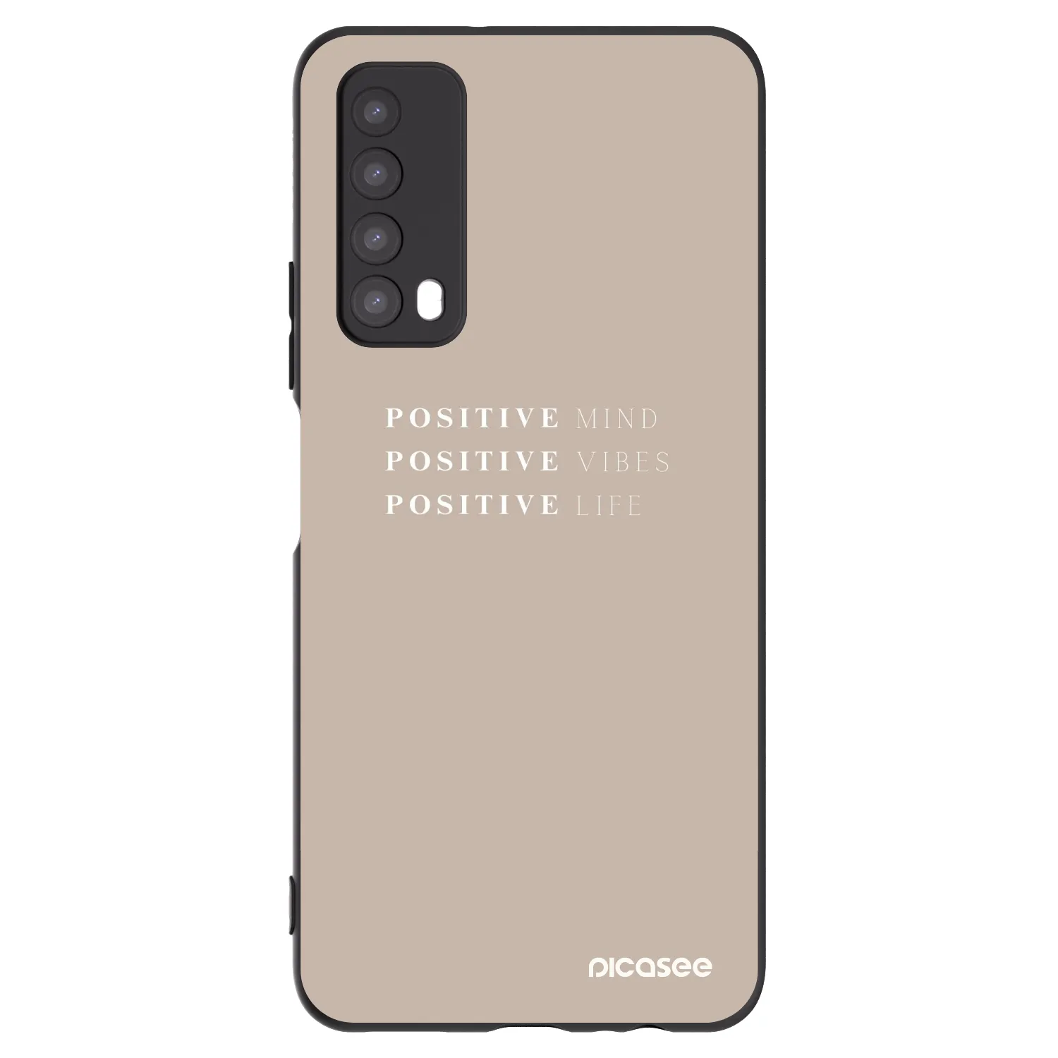 Picasee Μαύρη θήκη σιλικόνης για Huawei P Smart 2021 - Positive Vibes