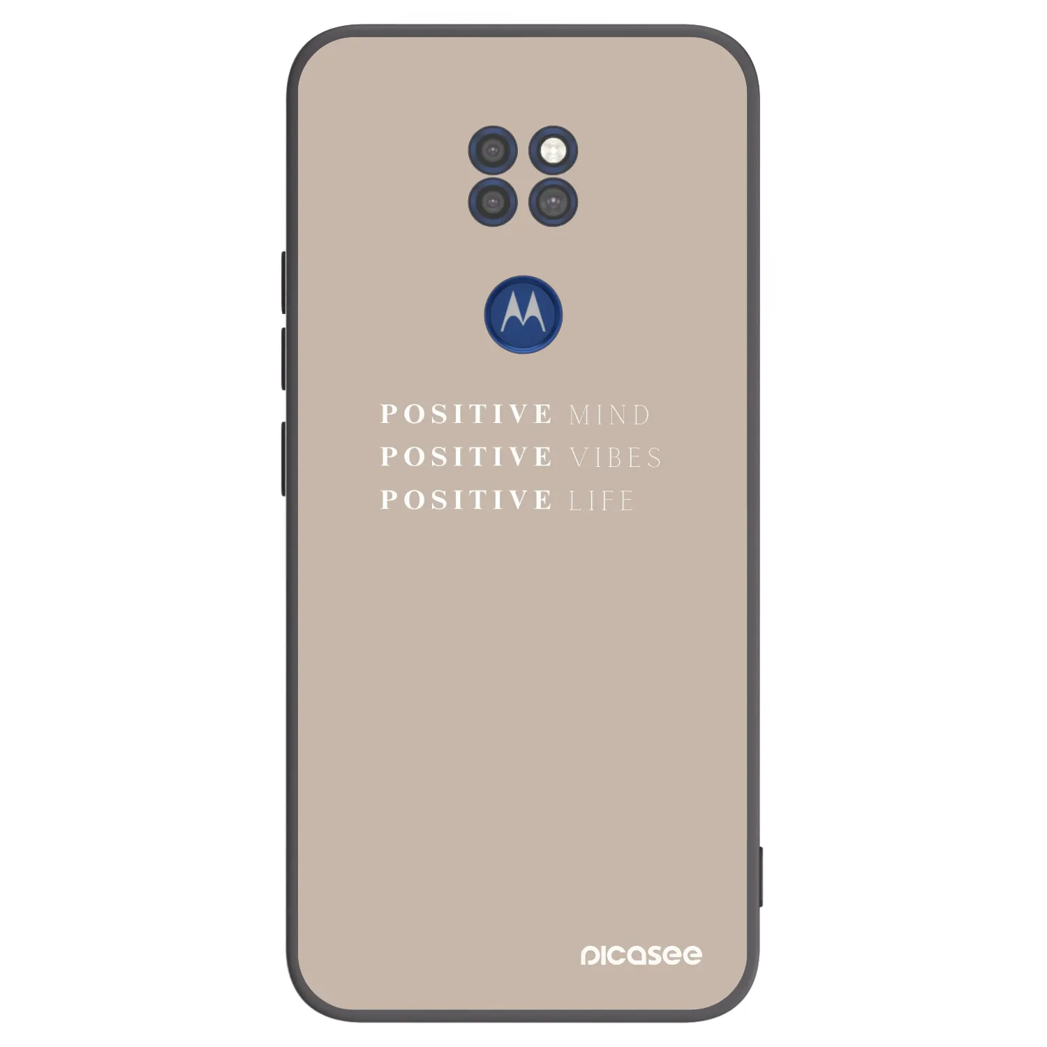 Picasee Μαύρη θήκη σιλικόνης για Motorola Moto G9 Play - Positive Vibes