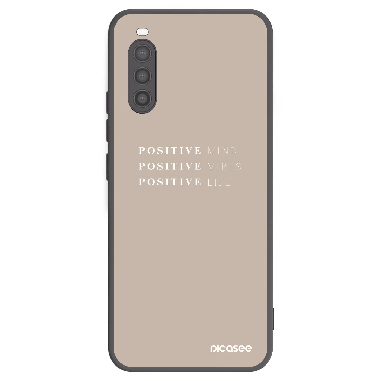 Picasee Μαύρη θήκη σιλικόνης για Sony Xperia 10 II - Positive Vibes