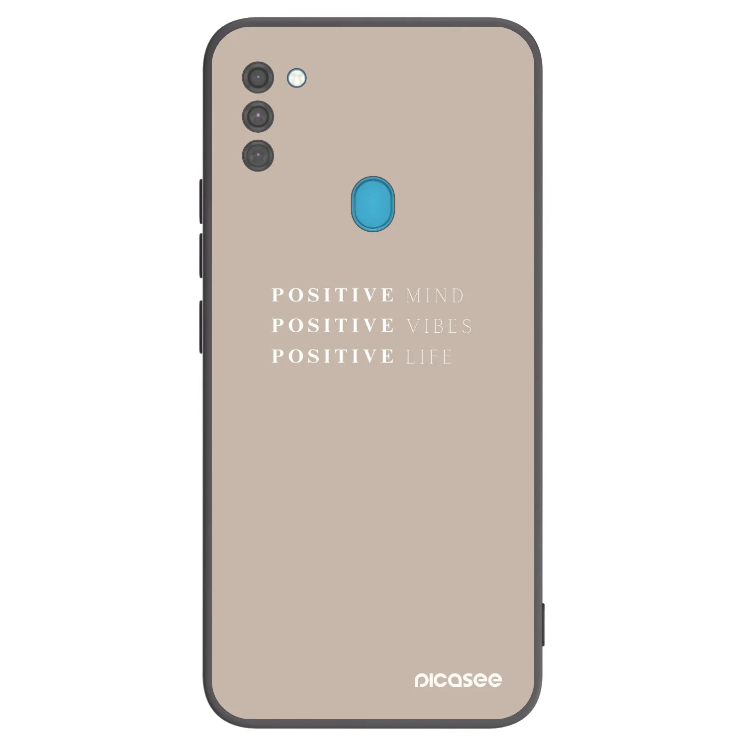 Picasee Μαύρη θήκη σιλικόνης για Samsung Galaxy M11 - Positive Vibes
