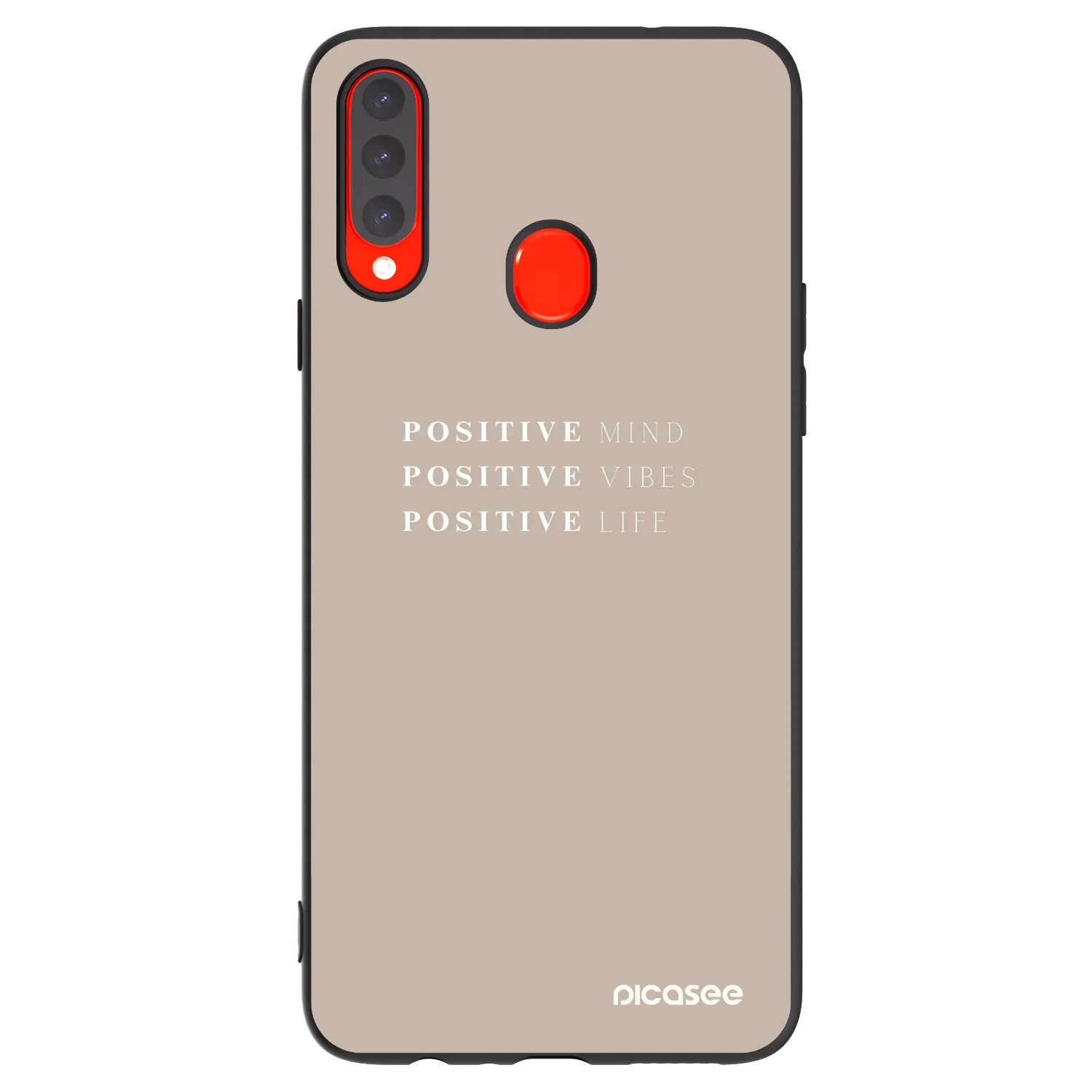 Picasee Μαύρη θήκη σιλικόνης για Samsung Galaxy A20s - Positive Vibes