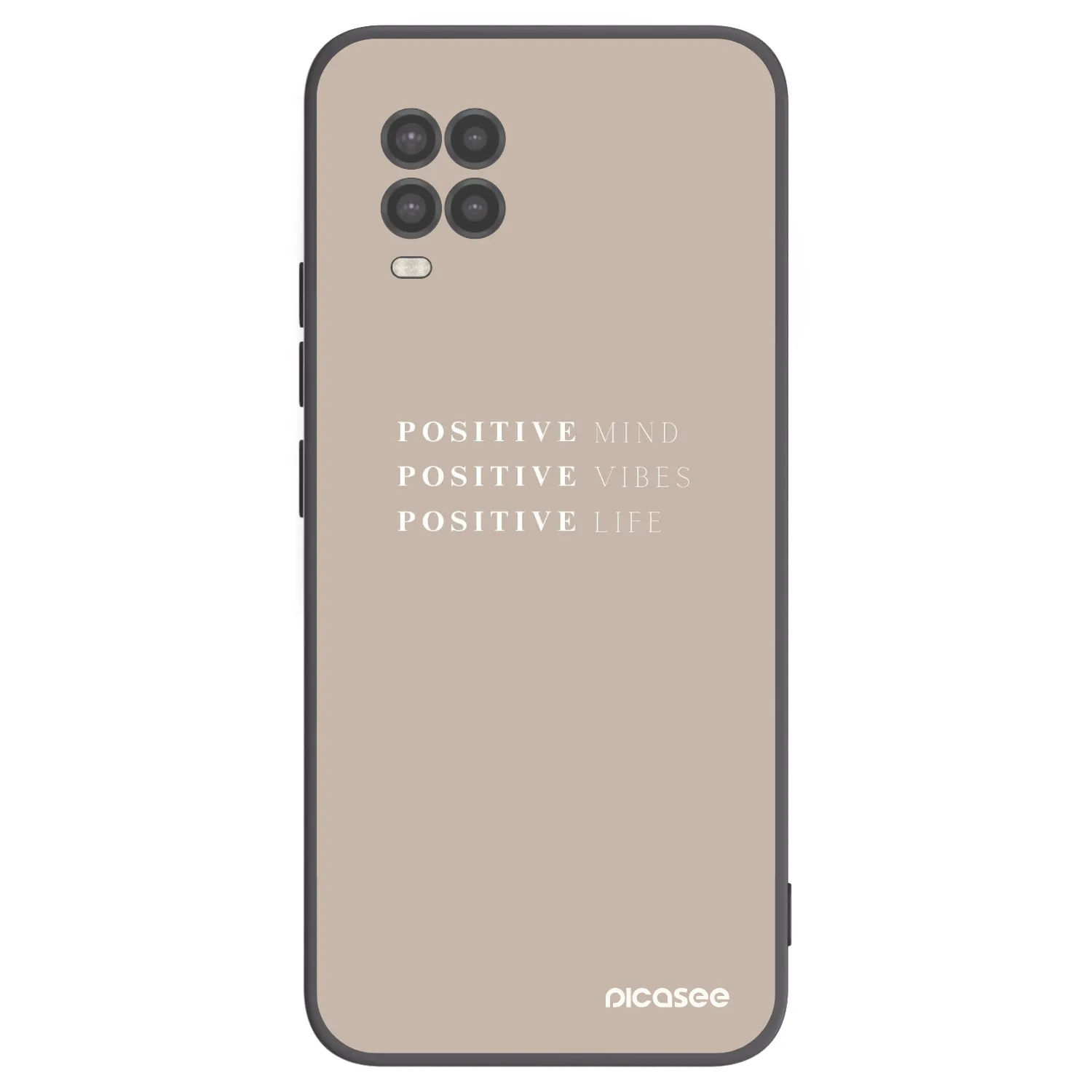 Picasee Μαύρη θήκη σιλικόνης για Xiaomi Mi 10 Lite - Positive Vibes