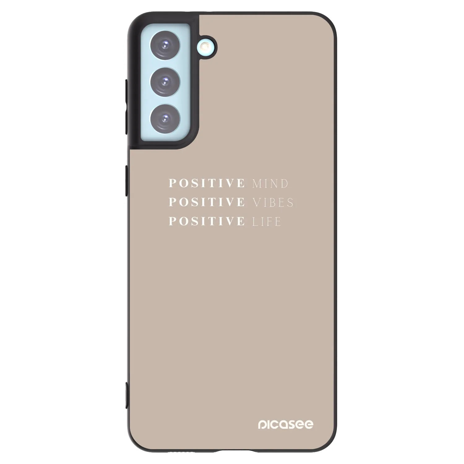 Picasee Μαύρη θήκη σιλικόνης για Samsung Galaxy S21+ 5G G996F - Positive Vibes