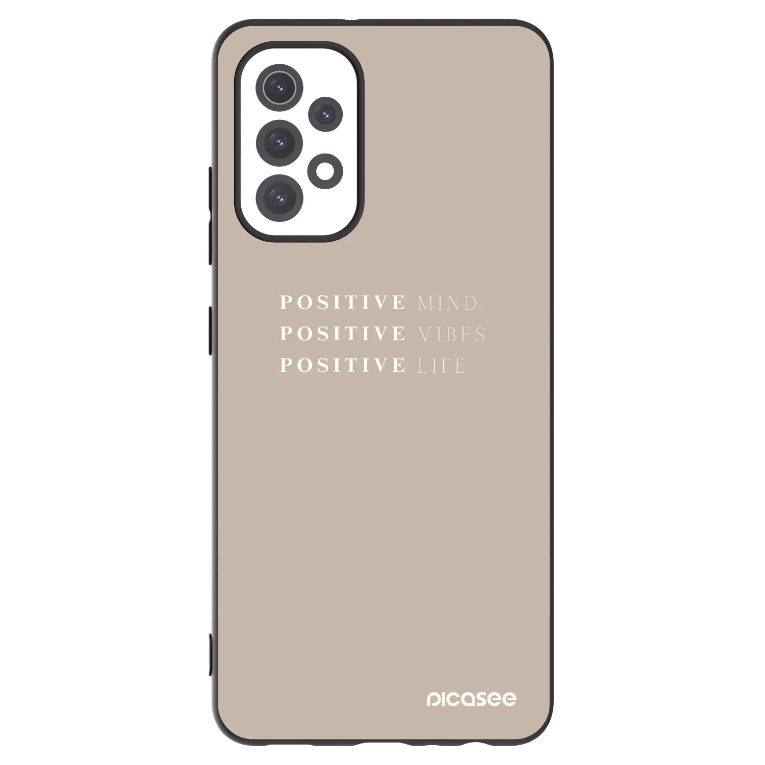 Picasee Μαύρη θήκη σιλικόνης για Samsung Galaxy A32 5G A326B - Positive Vibes