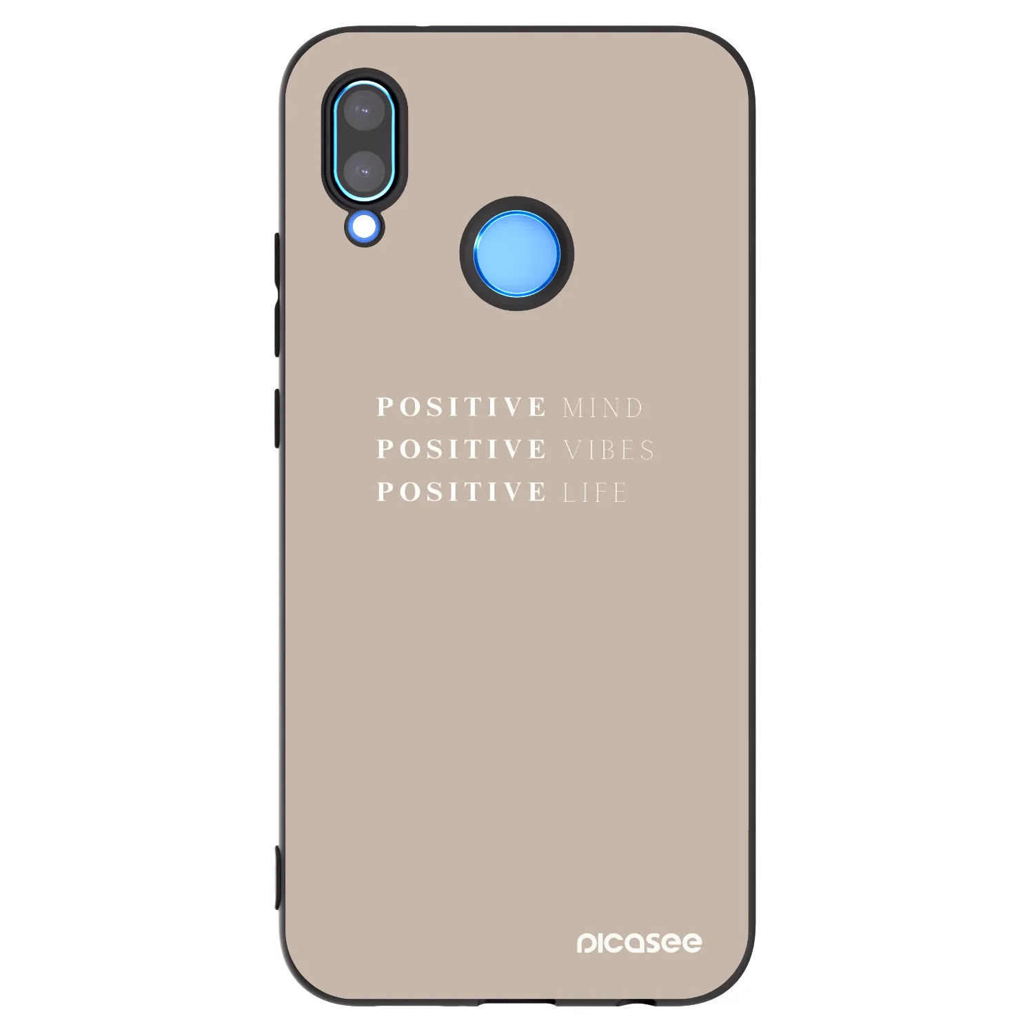 Picasee Μαύρη θήκη σιλικόνης για Huawei P20 Lite - Positive Vibes