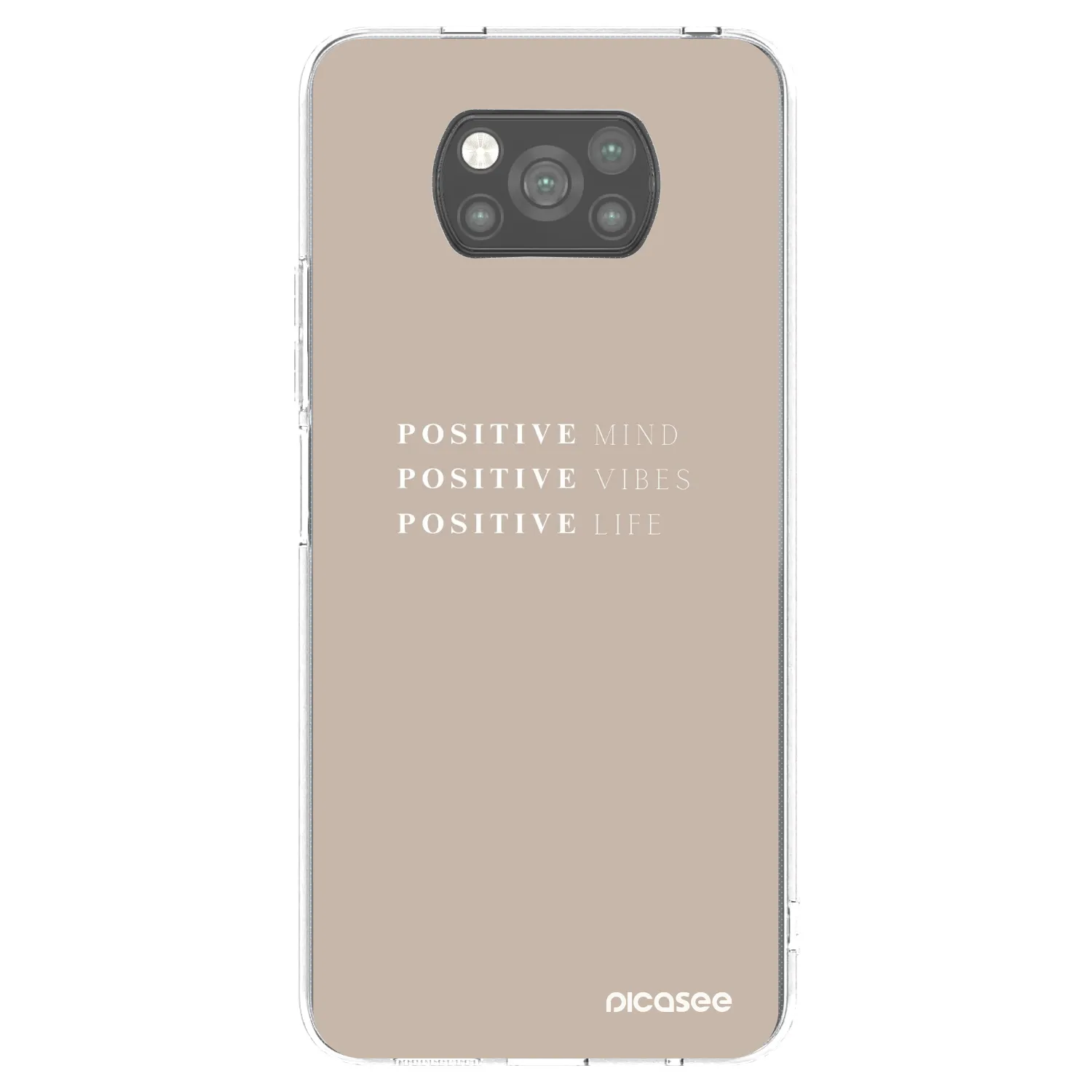 Picasee Μαύρη θήκη σιλικόνης για Xiaomi Poco X3 Pro - Positive Vibes