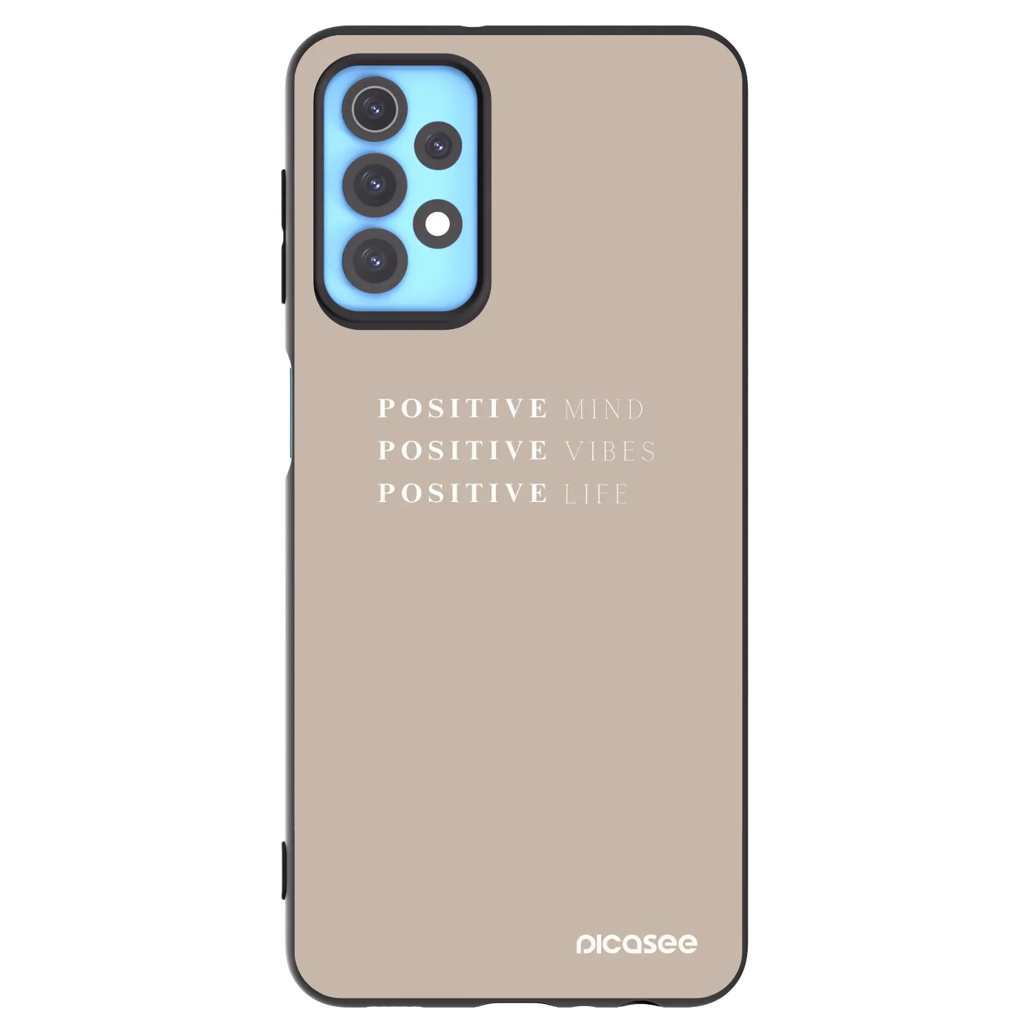 Picasee Μαύρη θήκη σιλικόνης για Samsung Galaxy A32 4G SM-A325F - Positive Vibes