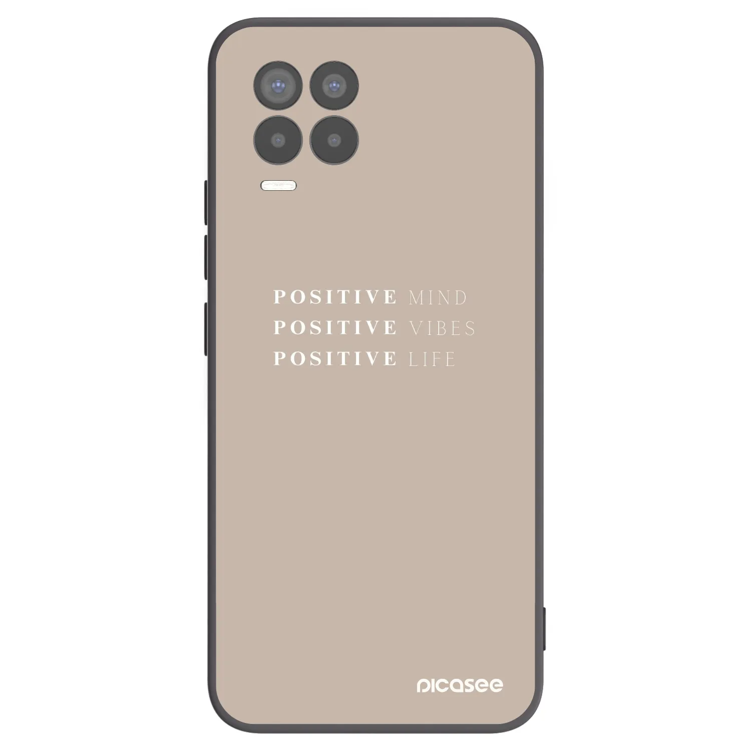 Picasee Μαύρη θήκη σιλικόνης για Realme 8 Pro - Positive Vibes
