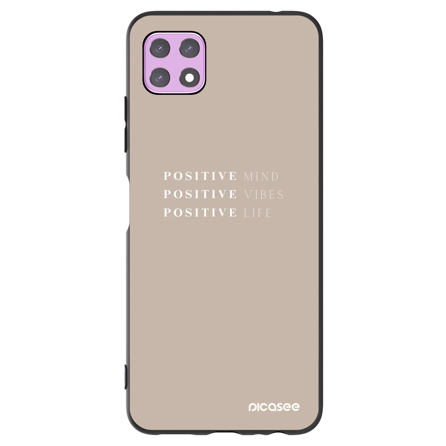 Picasee Μαύρη θήκη σιλικόνης για Samsung Galaxy A22 A226B 5G - Positive Vibes