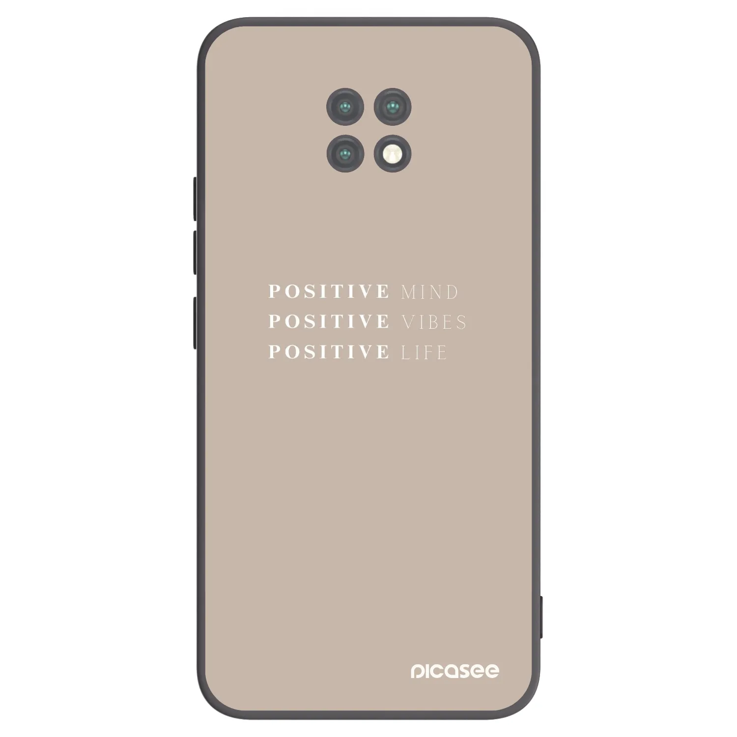 Picasee Μαύρη θήκη σιλικόνης για Xiaomi Redmi Note 9T - Positive Vibes