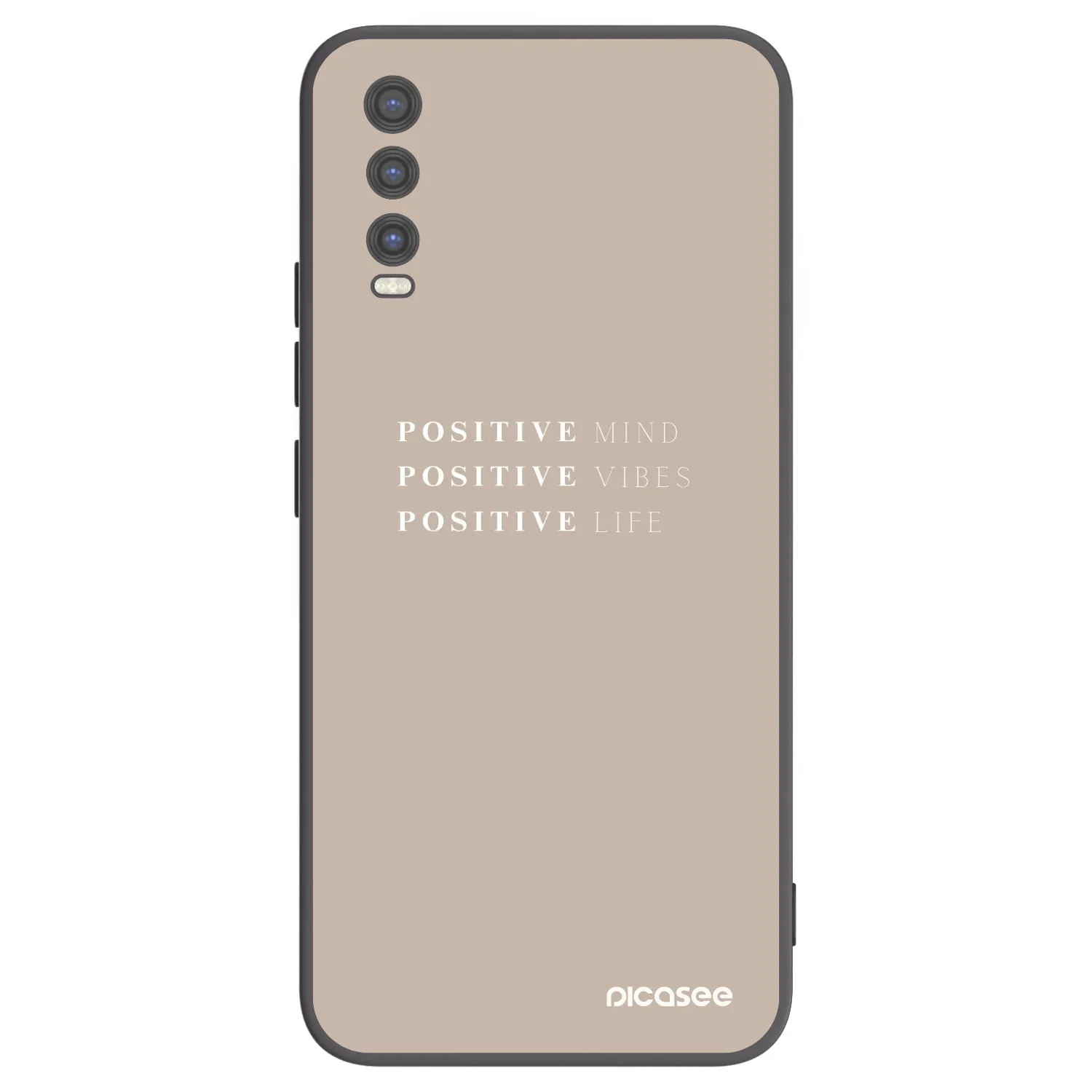 Picasee Μαύρη θήκη σιλικόνης για Vivo Y20s - Positive Vibes