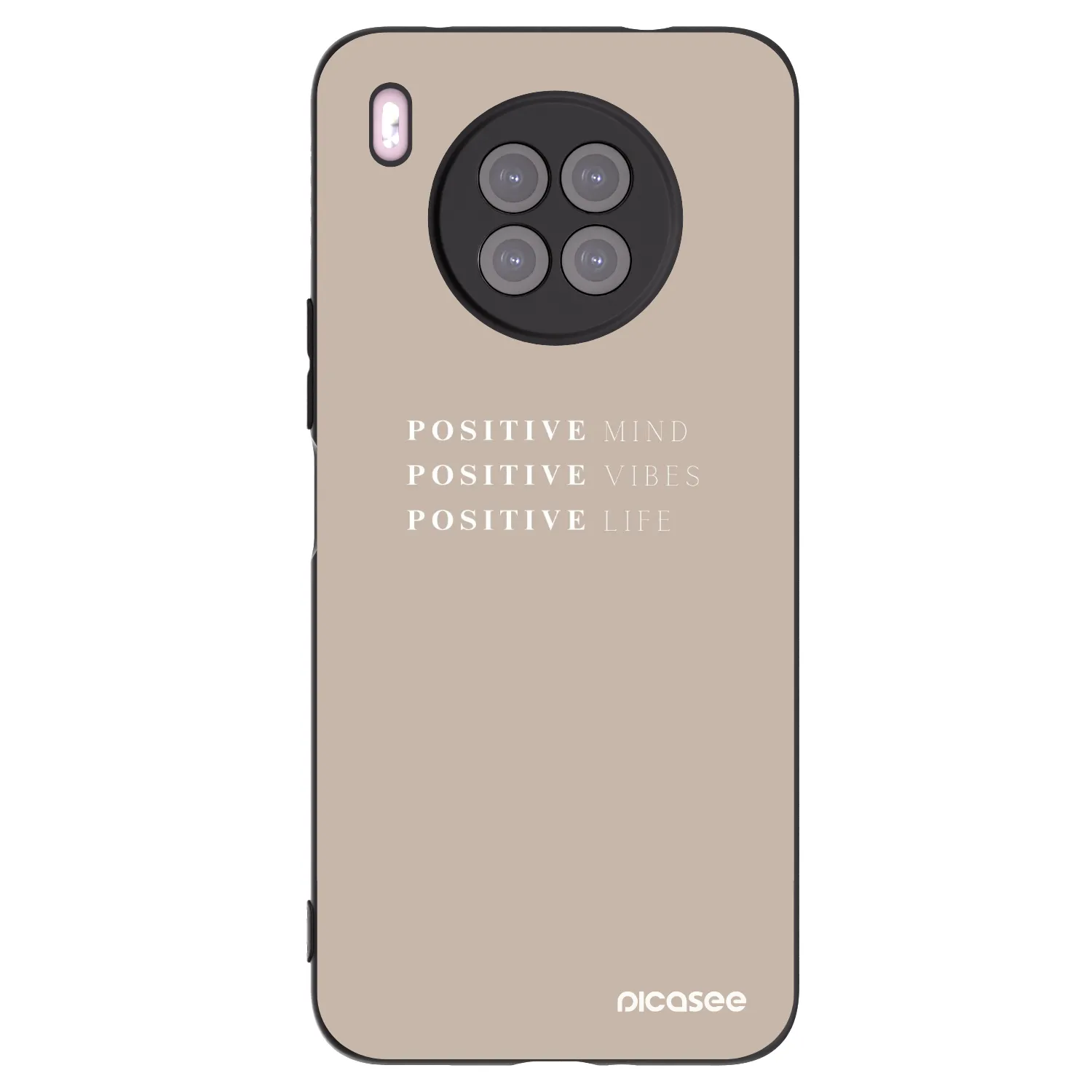 Picasee Μαύρη θήκη σιλικόνης για Huawei Nova 8i - Positive Vibes