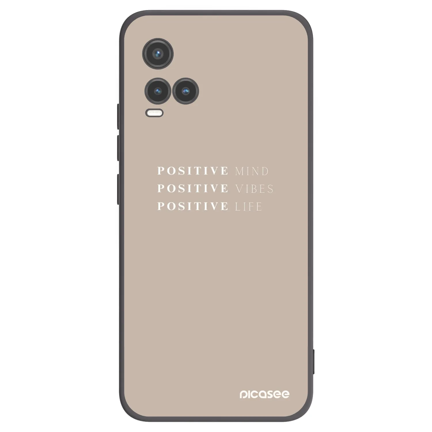 Picasee Μαύρη θήκη σιλικόνης για Vivo Y33s - Positive Vibes