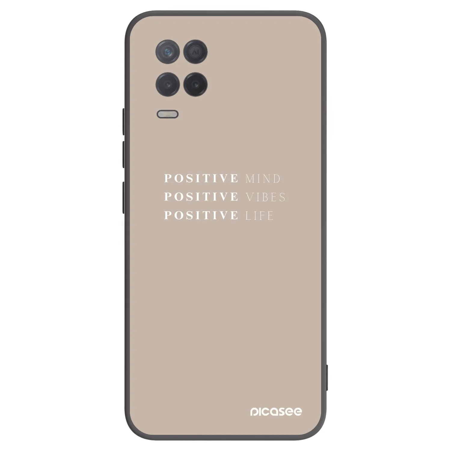 Picasee Μαύρη θήκη σιλικόνης για Realme 8 5G - Positive Vibes