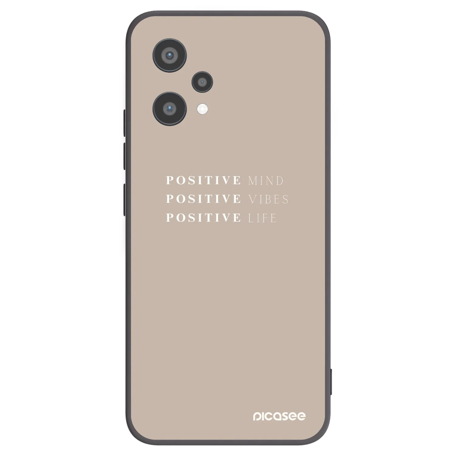 Picasee Μαύρη θήκη σιλικόνης για Realme 9 Pro 5G - Positive Vibes