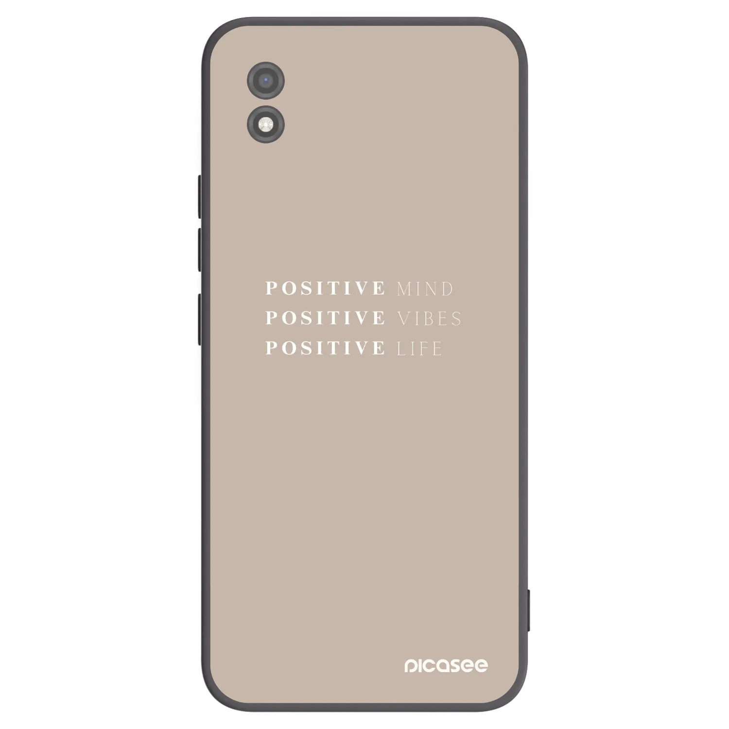 Picasee Μαύρη θήκη σιλικόνης για Realme C11 (2021) - Positive Vibes