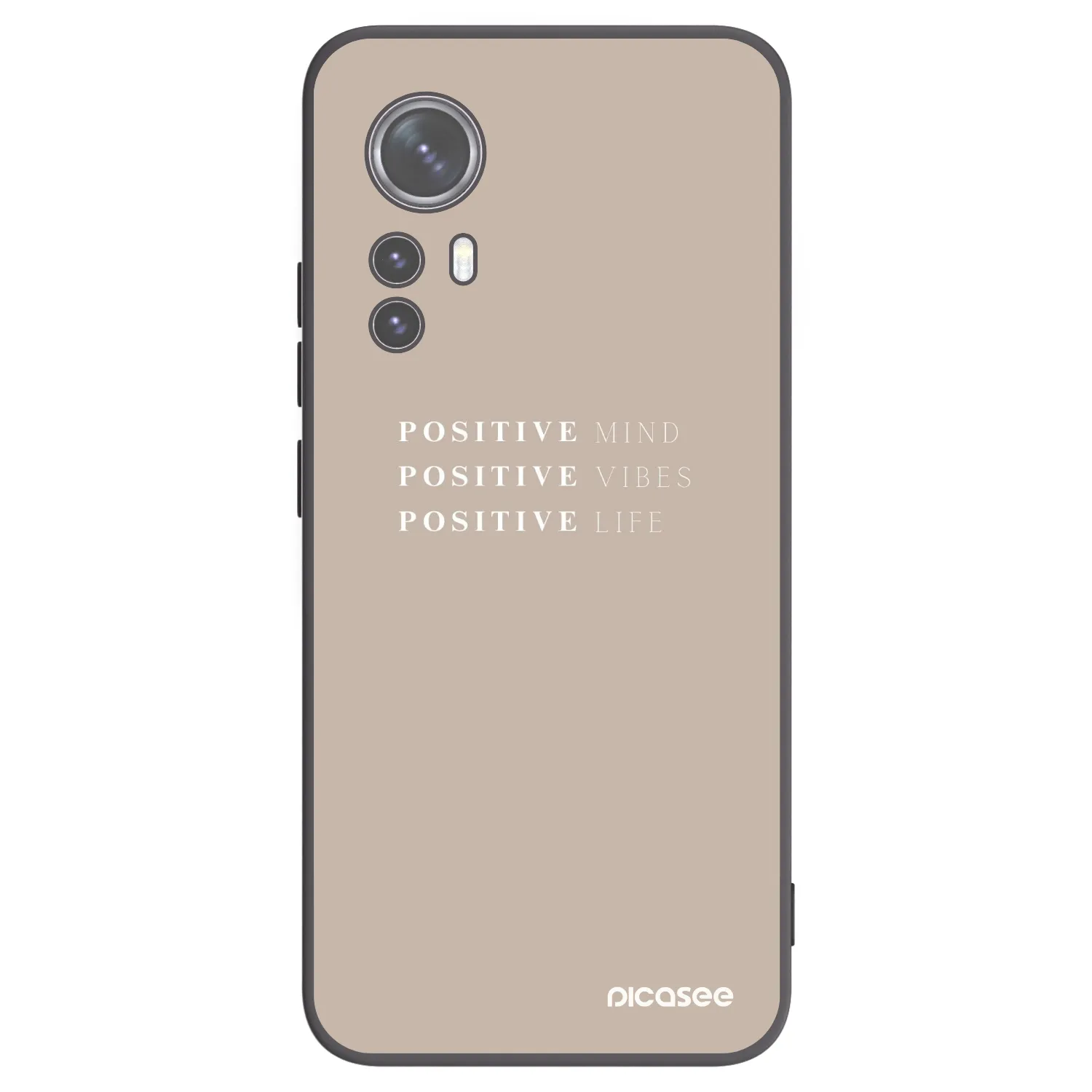 Picasee Μαύρη θήκη σιλικόνης για Xiaomi 12 - Positive Vibes