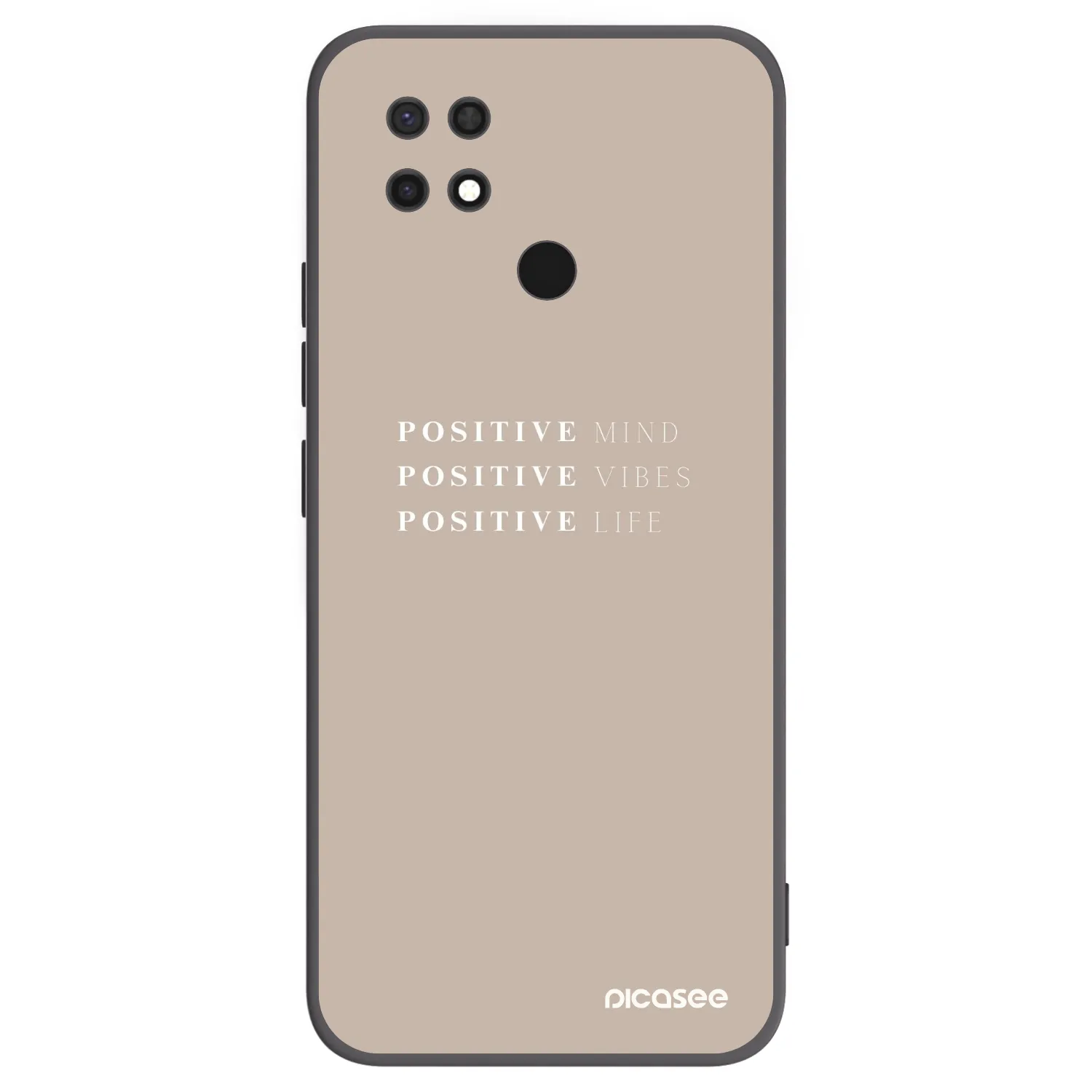 Picasee Μαύρη θήκη σιλικόνης για Xiaomi Redmi 10C - Positive Vibes