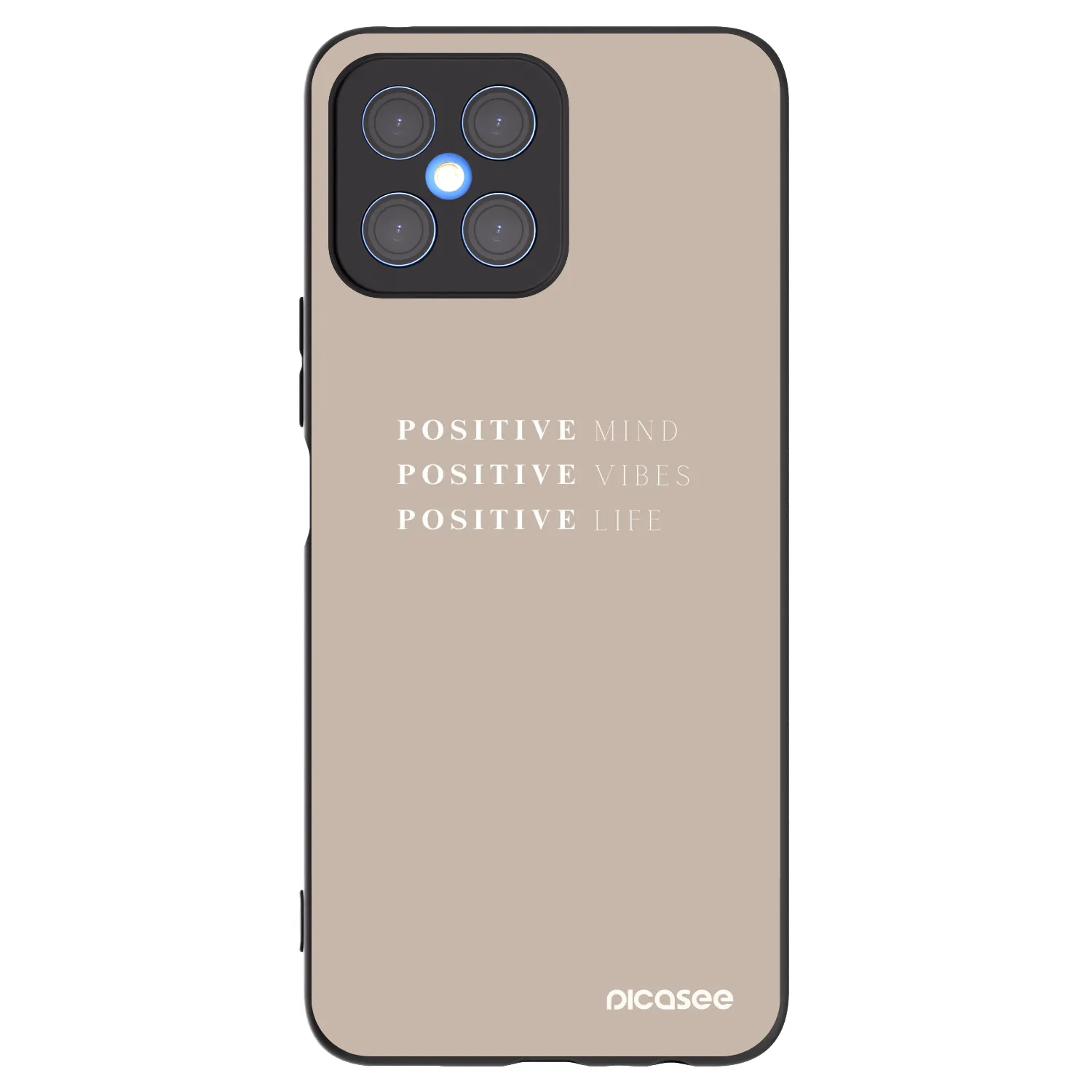 Picasee Μαύρη θήκη σιλικόνης για Honor X8 4G - Positive Vibes