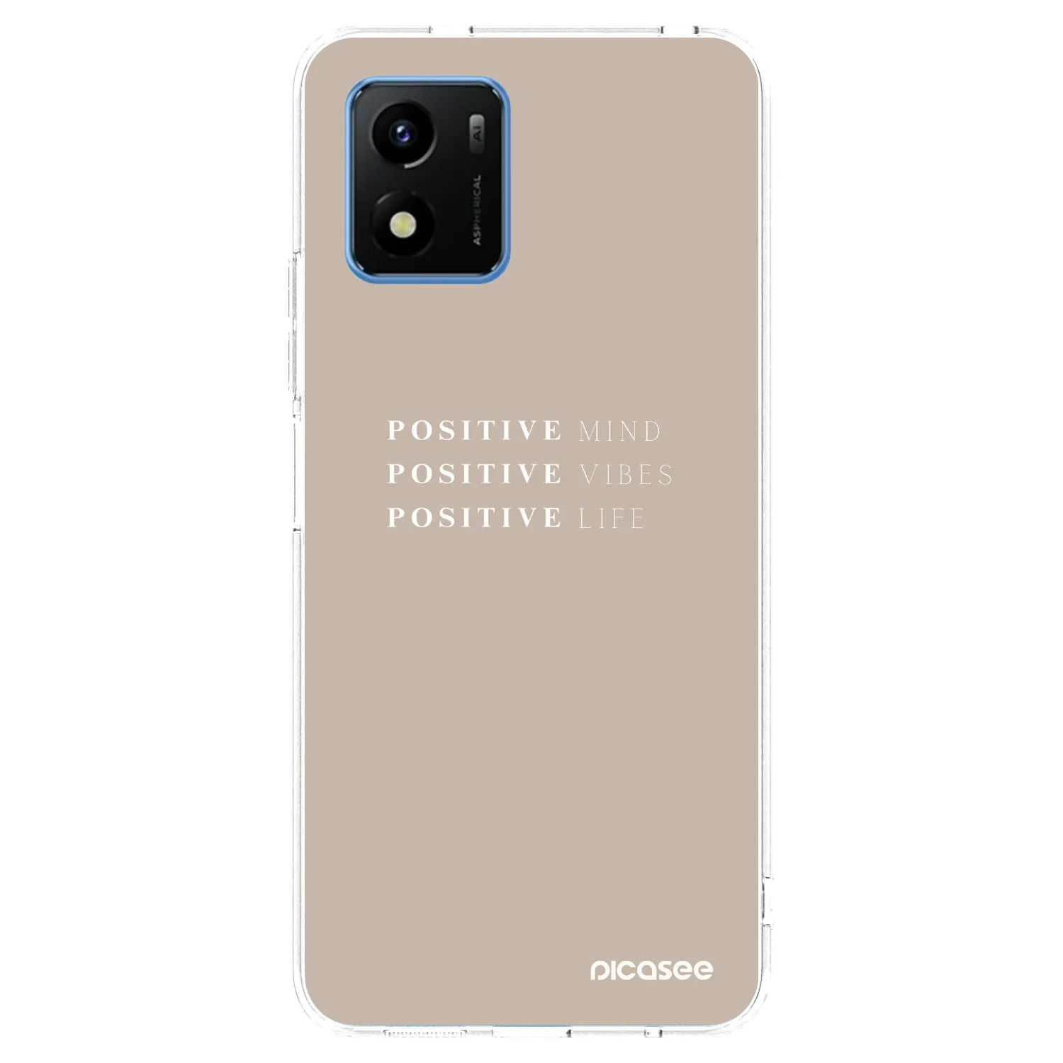 Picasee διαφανής θήκη σιλικόνης Vivo Y01 - Positive Vibes