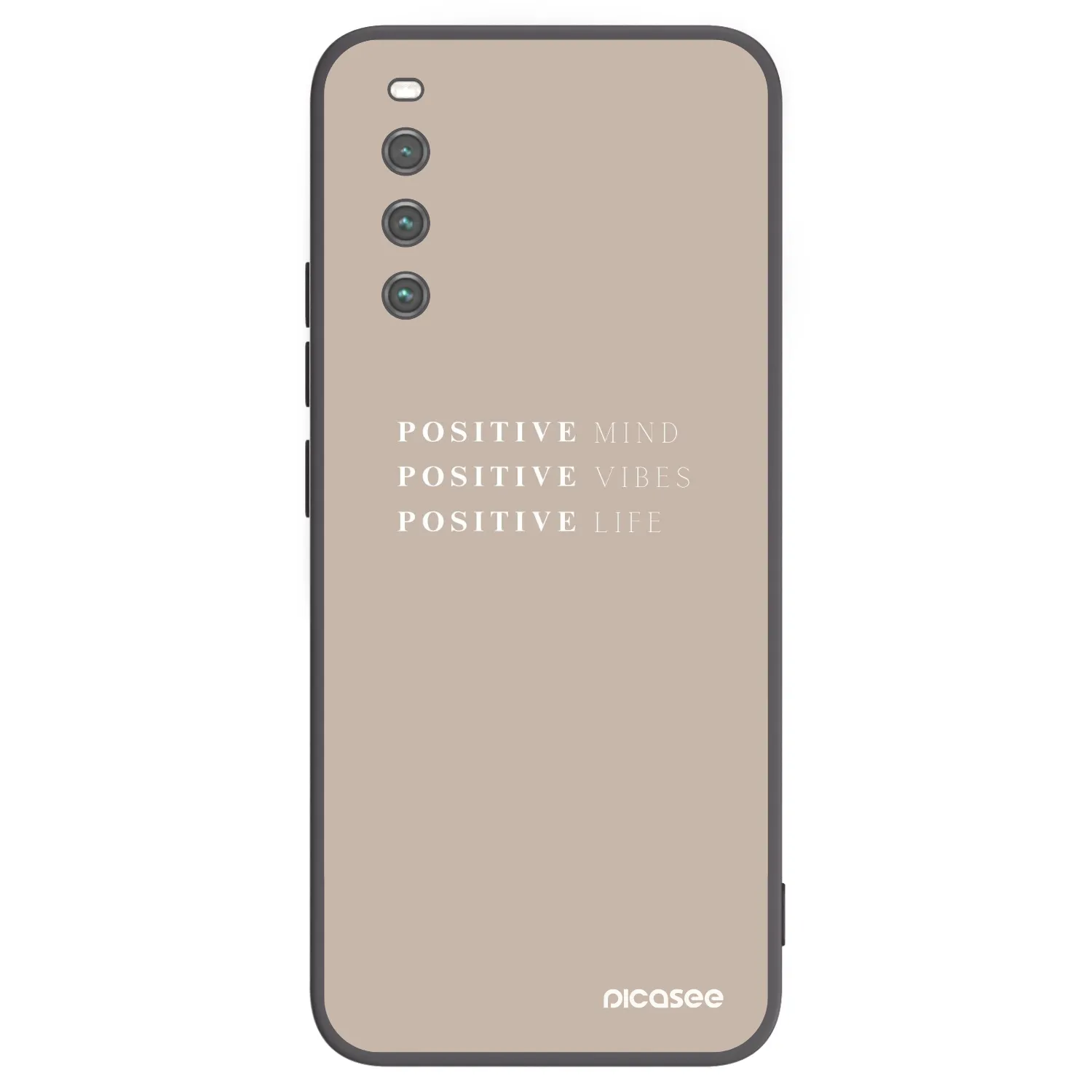 Picasee Μαύρη θήκη σιλικόνης για Sony Xperia 10 IV 5G - Positive Vibes