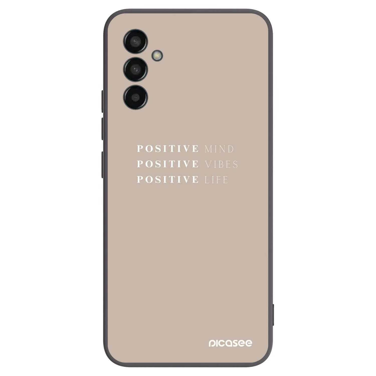 Picasee Μαύρη θήκη σιλικόνης για Samsung Galaxy M13 M135F - Positive Vibes