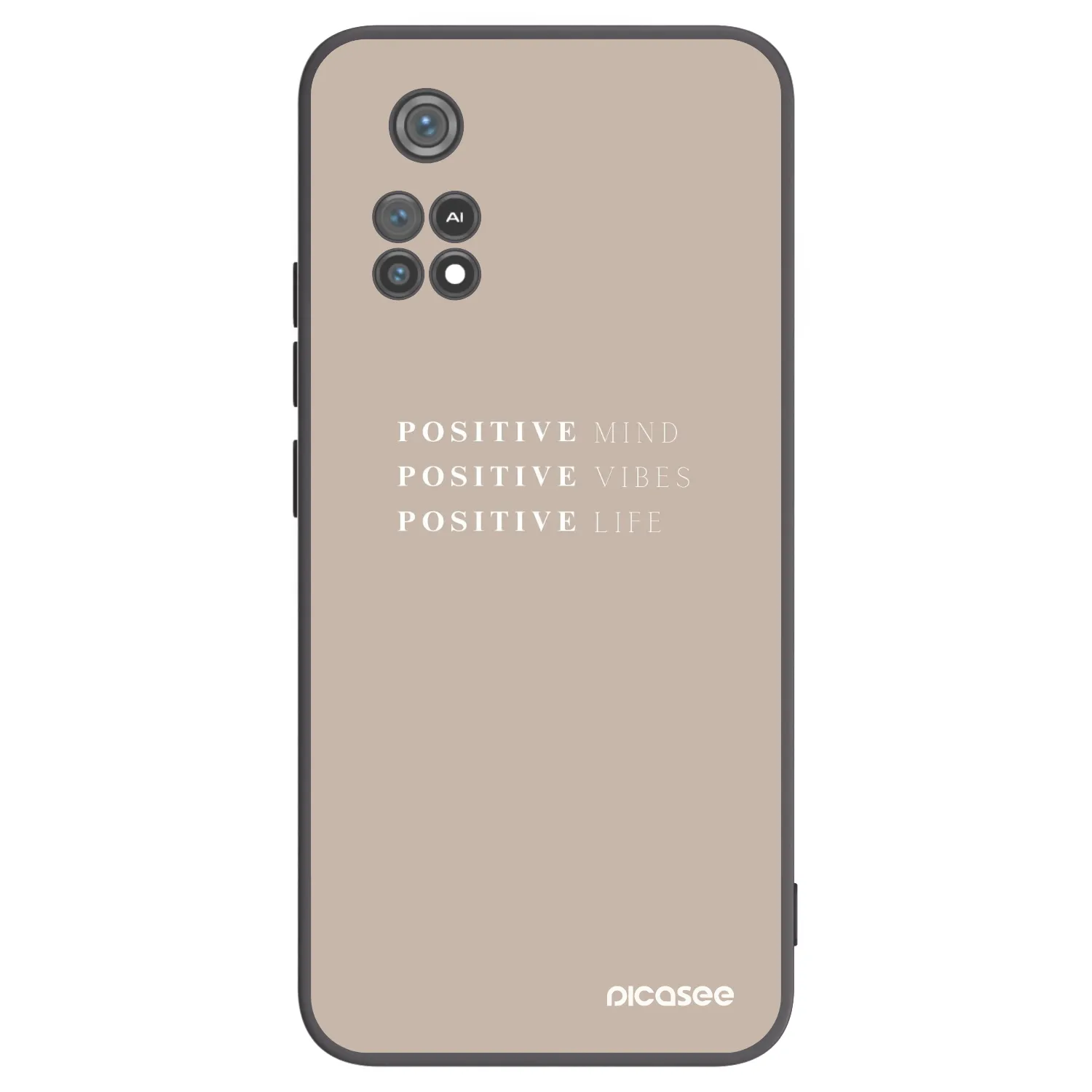 Picasee Μαύρη θήκη σιλικόνης για Xiaomi Poco M4 Pro - Positive Vibes