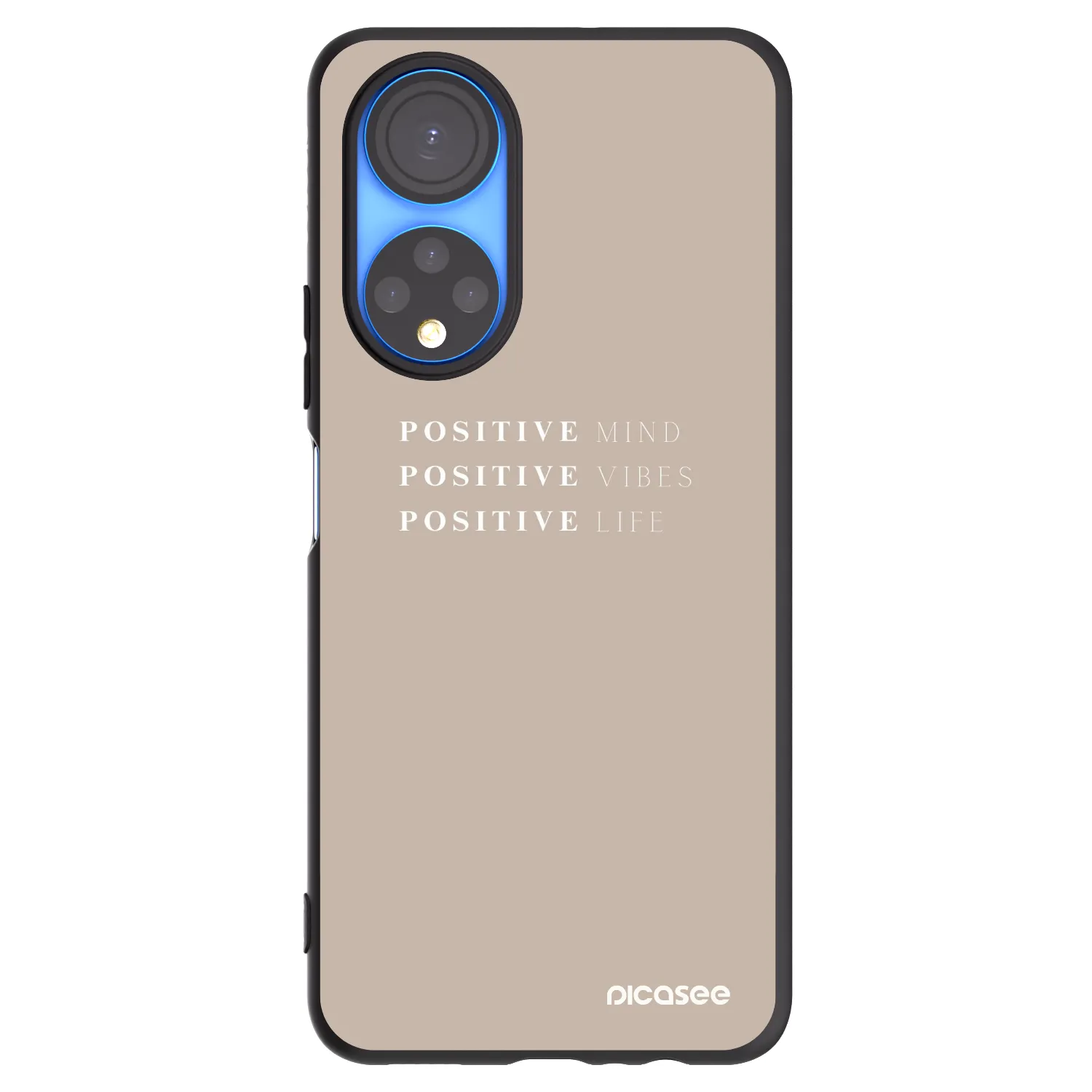 Picasee Μαύρη θήκη σιλικόνης για Honor X7 - Positive Vibes