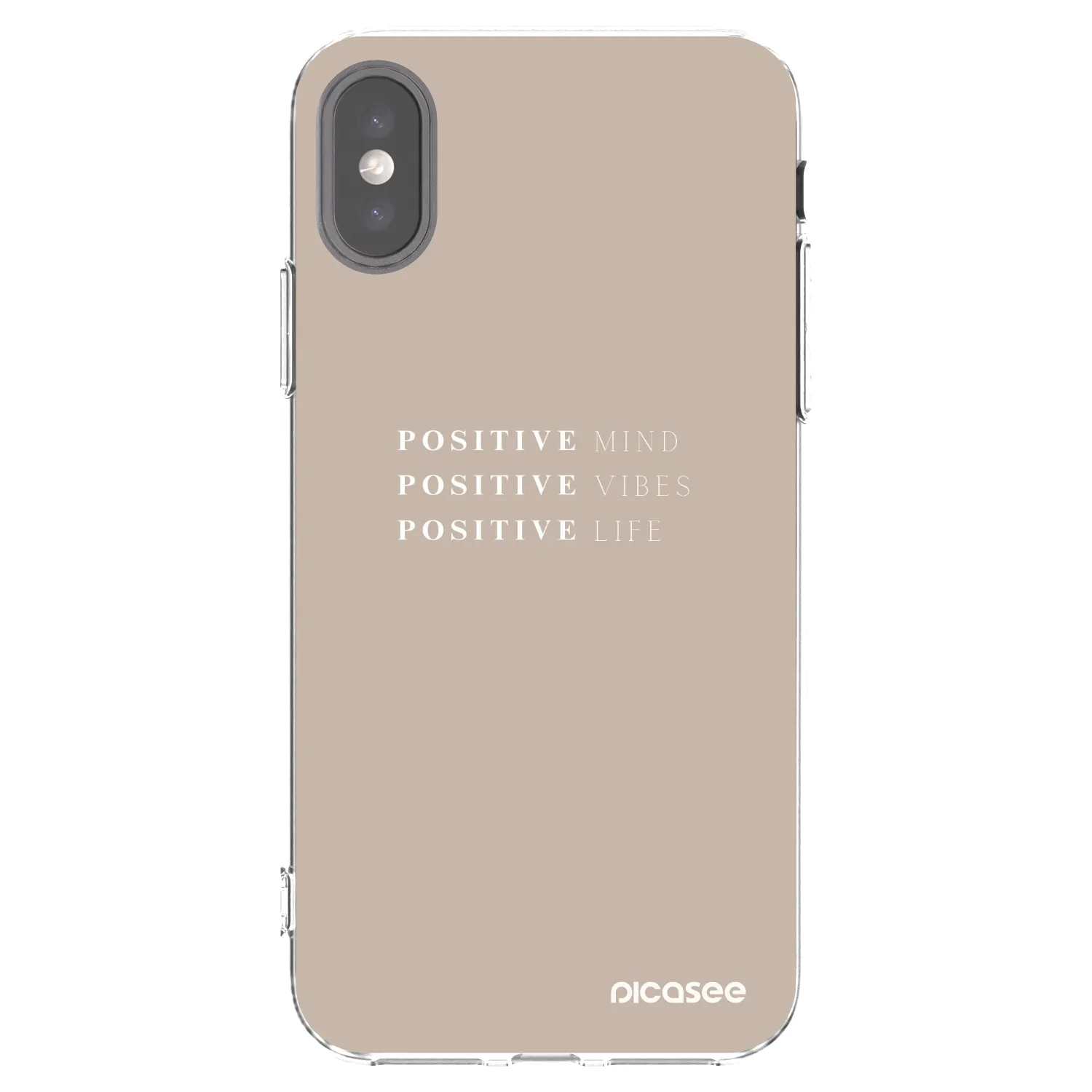 Picasee διαφανής θήκη σιλικόνης Apple iPhone X/XS - Positive Vibes