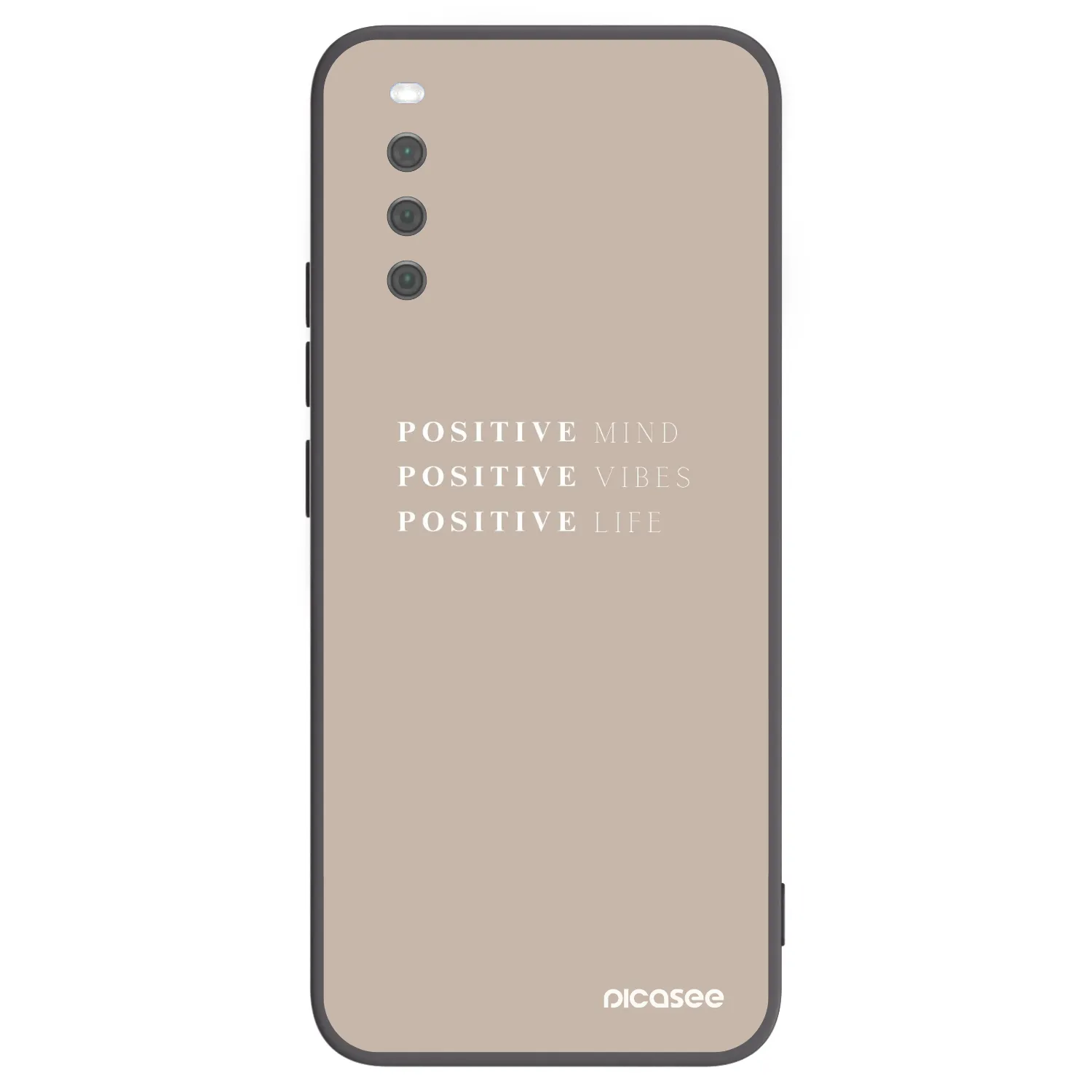 Picasee Μαύρη θήκη σιλικόνης για Sony Xperia 10 III - Positive Vibes
