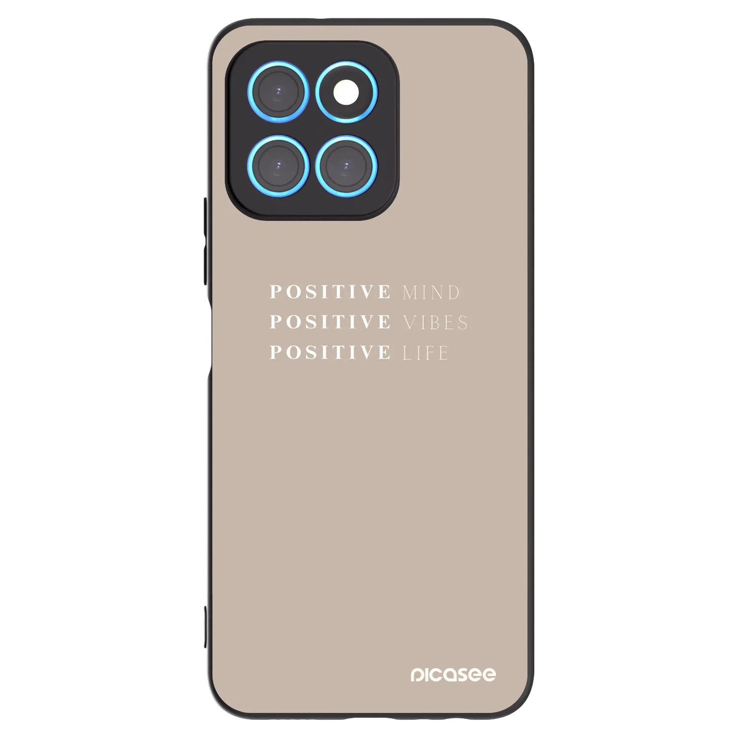 Picasee Μαύρη θήκη σιλικόνης για Honor X8 5G - Positive Vibes