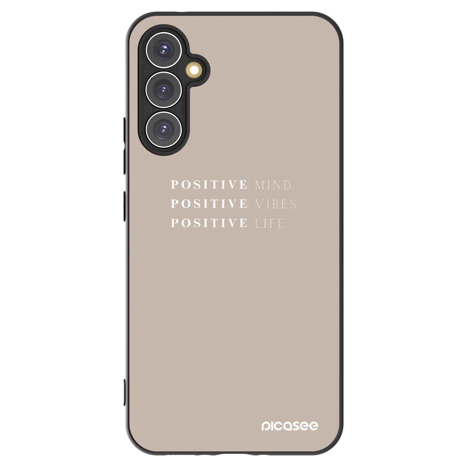 Picasee Μαύρη θήκη σιλικόνης για Samsung Galaxy A34 5G A346B - Positive Vibes