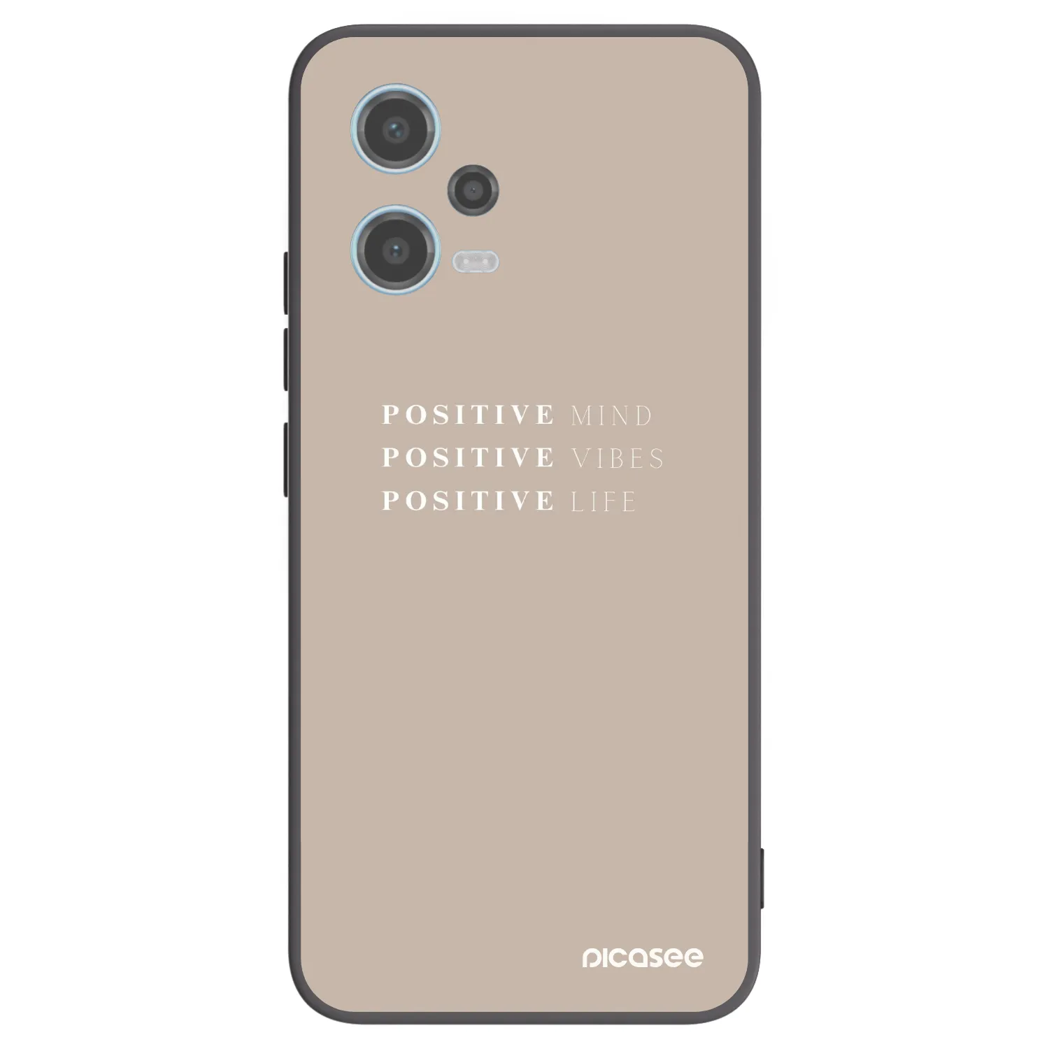 Picasee Μαύρη θήκη σιλικόνης για Xiaomi Redmi Note 12 5G - Positive Vibes
