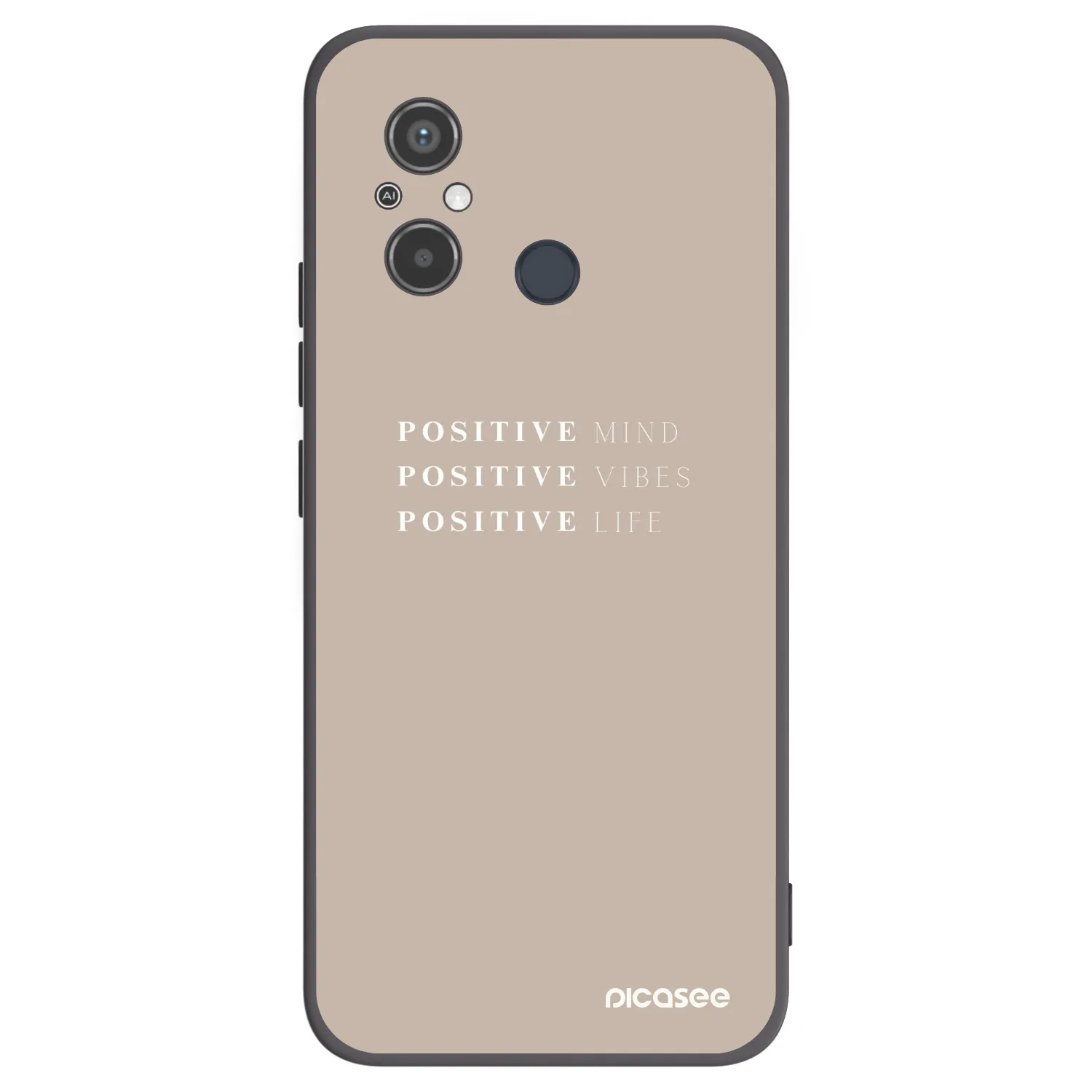 Picasee Μαύρη θήκη σιλικόνης για Xiaomi Redmi 12C - Positive Vibes