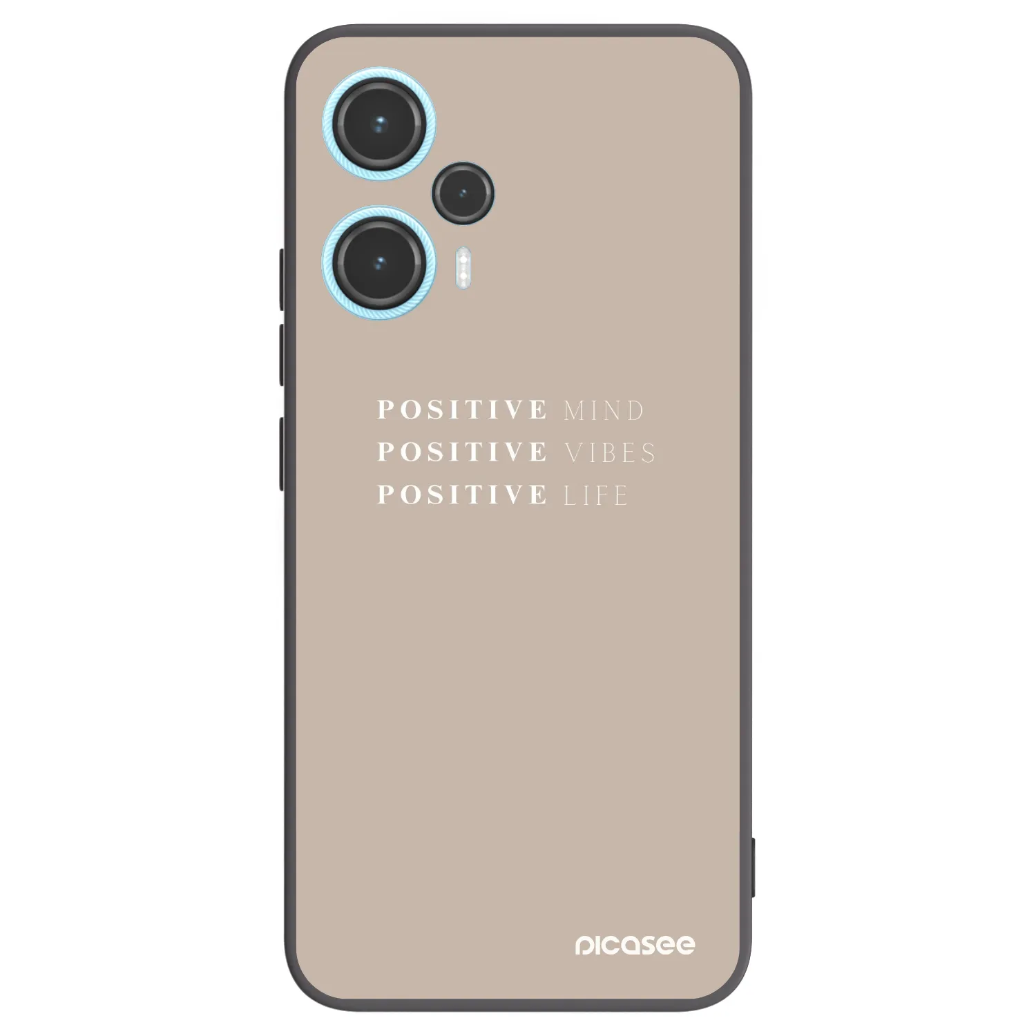 Picasee Μαύρη θήκη σιλικόνης για Xiaomi Poco F5 - Positive Vibes