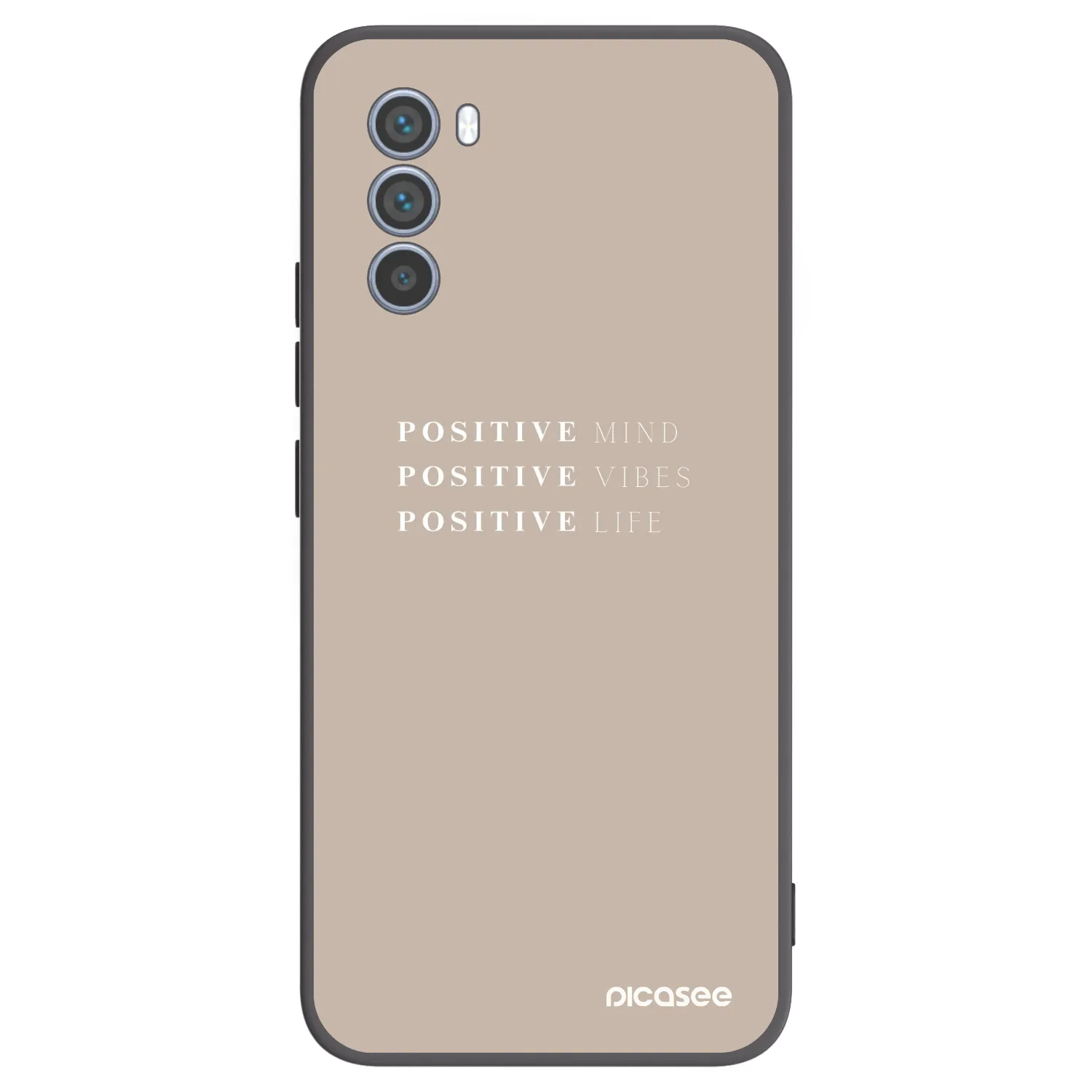 Picasee Μαύρη θήκη σιλικόνης για Motorola Moto G62 - Positive Vibes