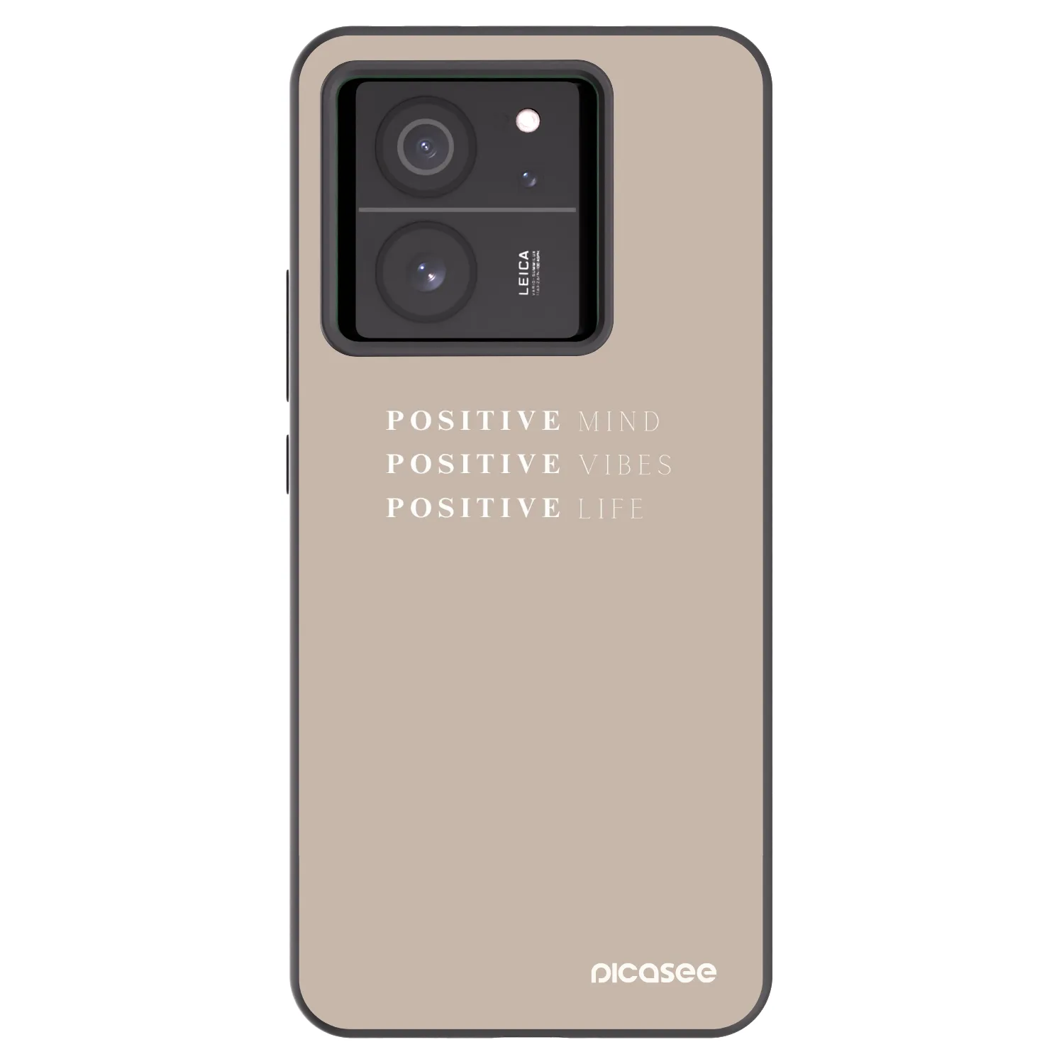Picasee Μαύρη θήκη σιλικόνης για Xiaomi 13T - Positive Vibes