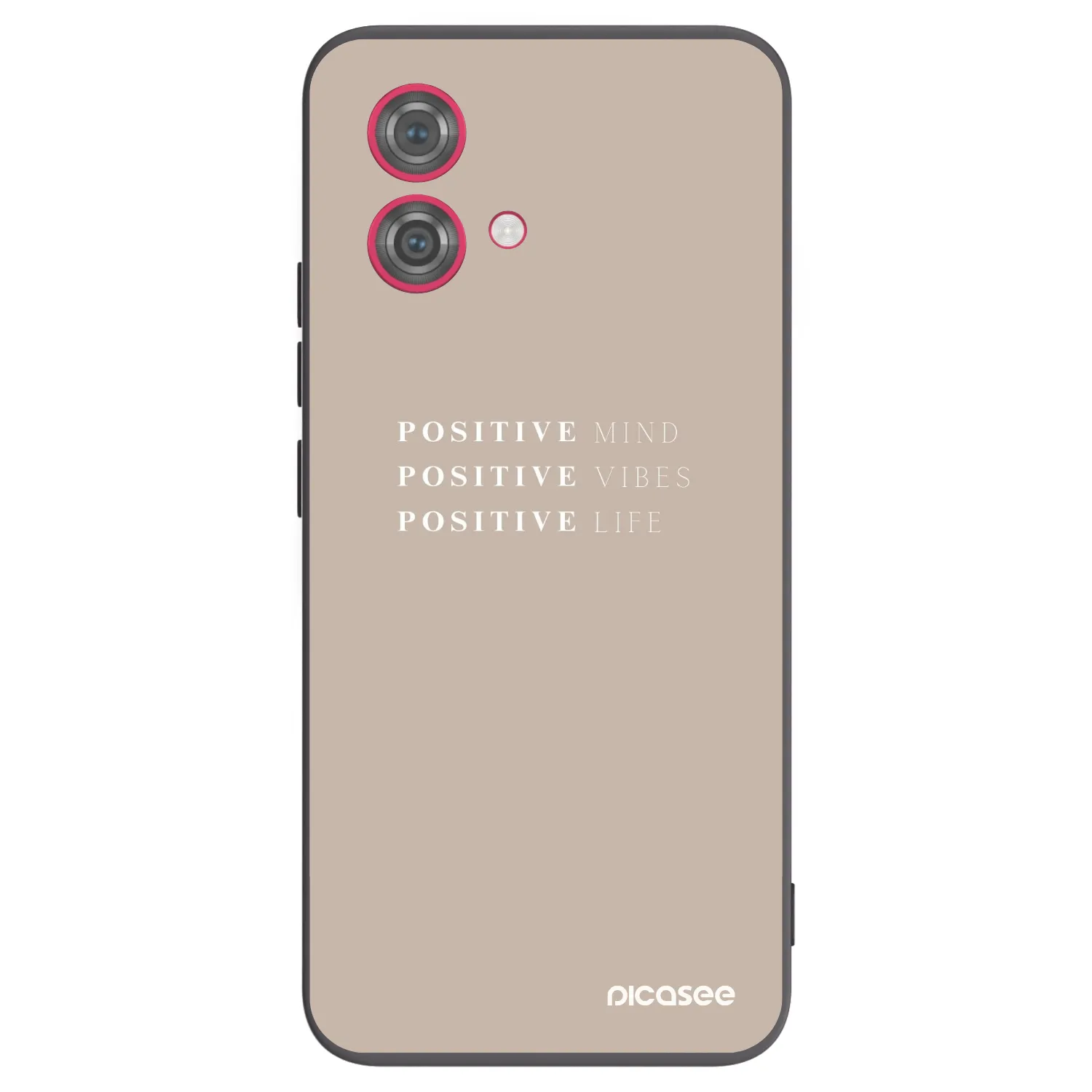 Picasee Μαύρη θήκη σιλικόνης για Motorola Moto G84 5G - Positive Vibes