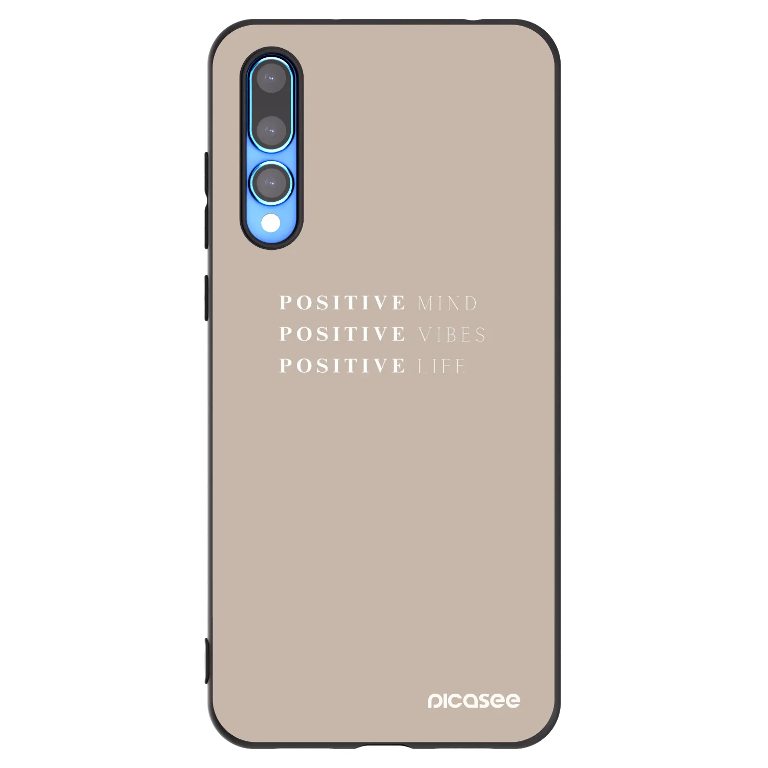 Picasee Μαύρη θήκη σιλικόνης για Huawei P20 Pro - Positive Vibes