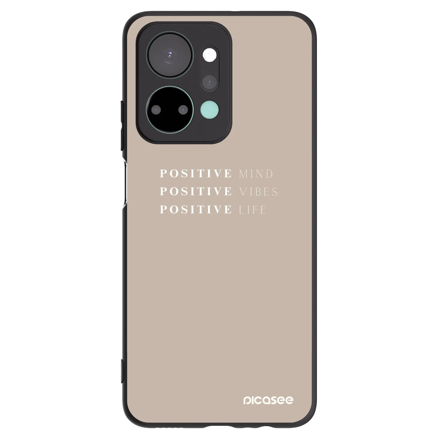 Picasee Μαύρη θήκη σιλικόνης για Honor X7a - Positive Vibes