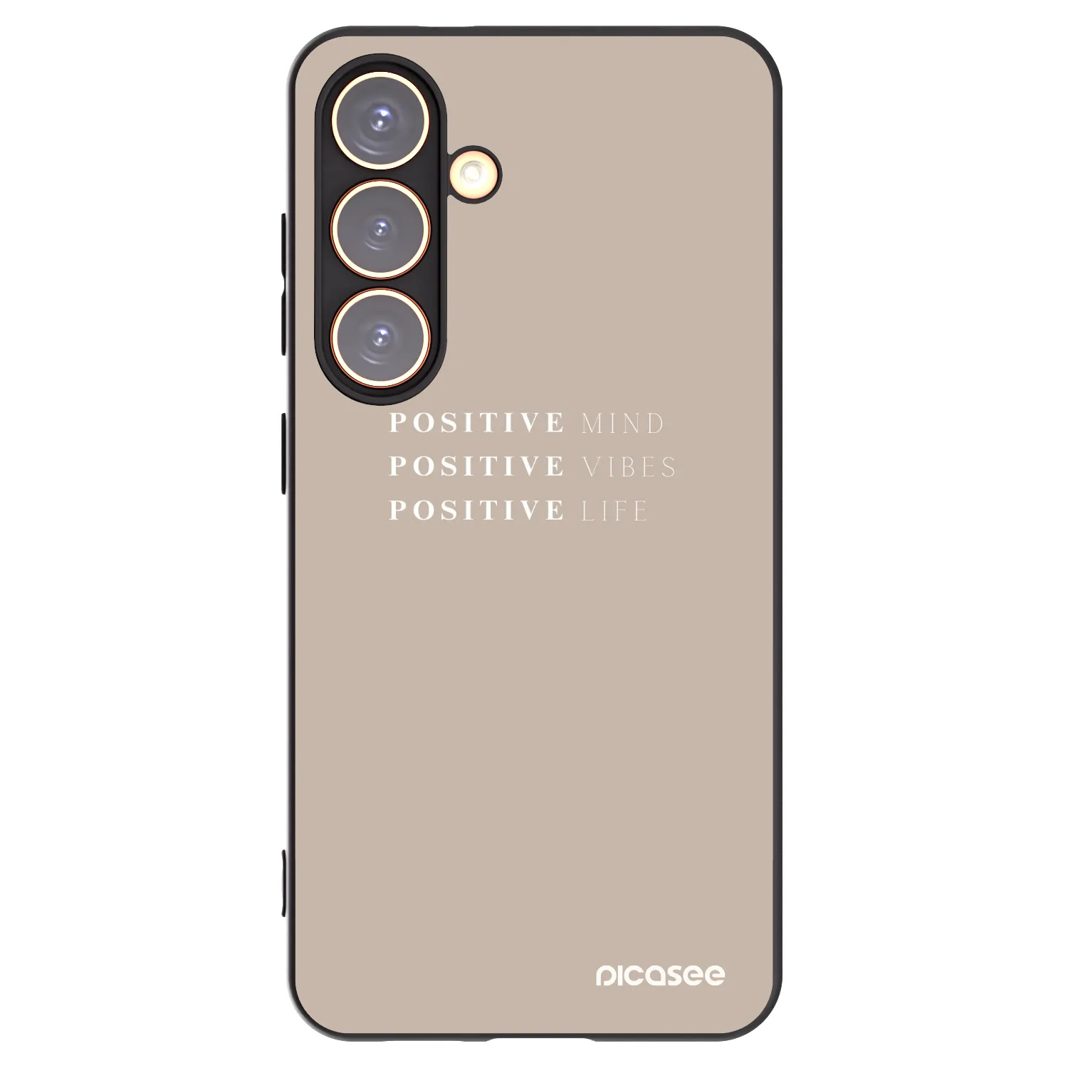Picasee Μαύρη θήκη σιλικόνης για Samsung Galaxy S24 S921B 5G - Positive Vibes