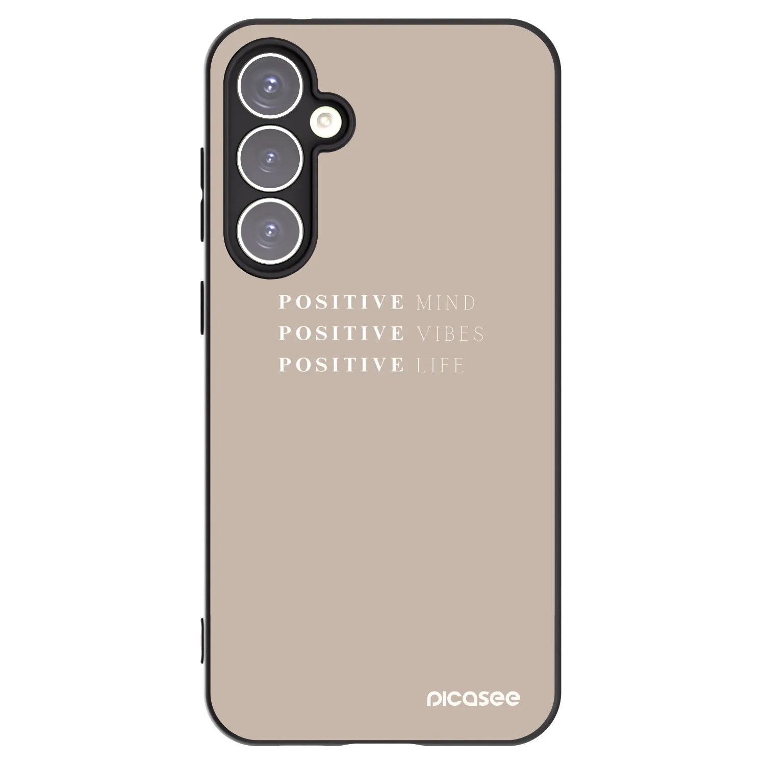 Picasee Μαύρη θήκη σιλικόνης για Samsung Galaxy S23 FE S711B - Positive Vibes