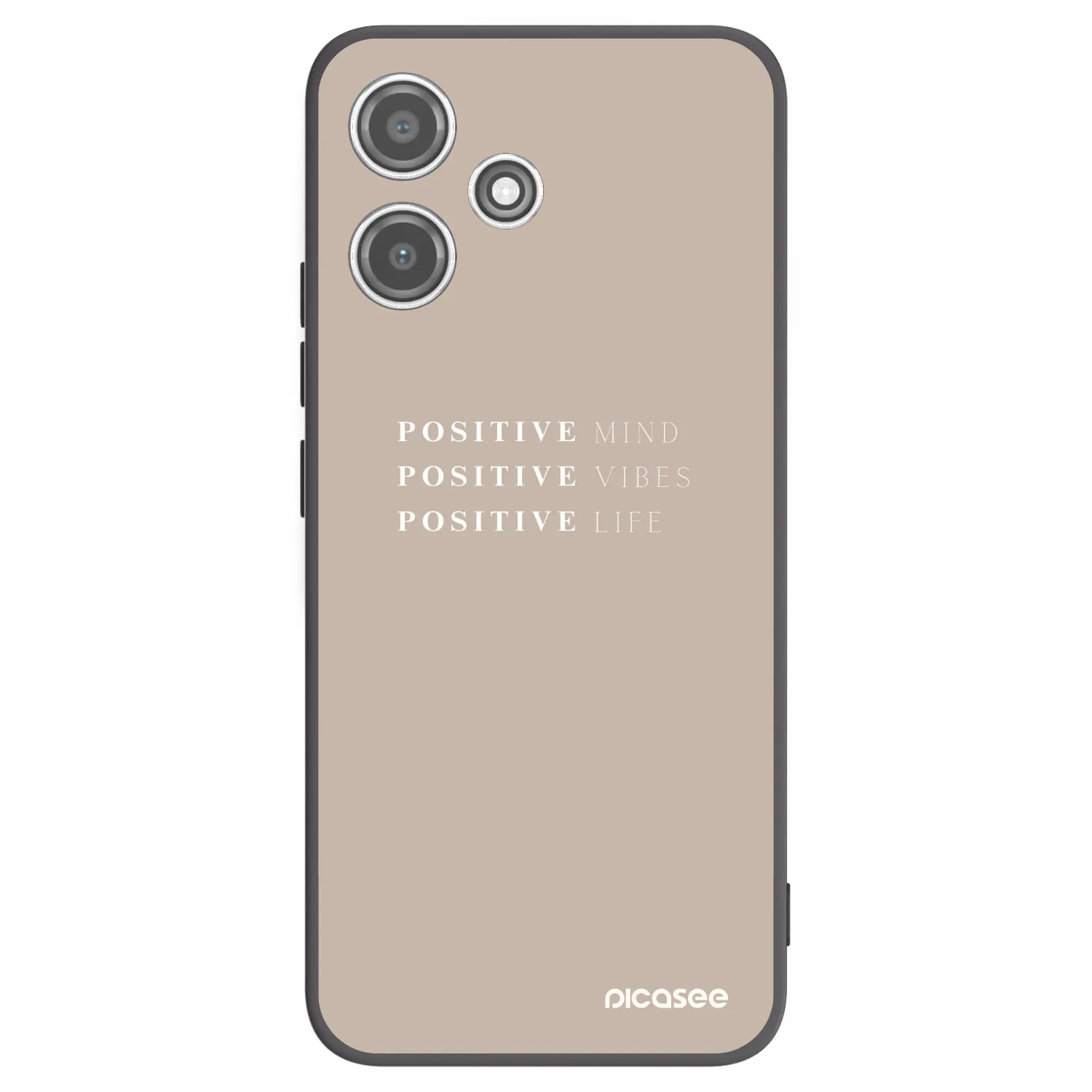 Picasee Μαύρη θήκη σιλικόνης για Xiaomi Redmi 12 5G - Positive Vibes