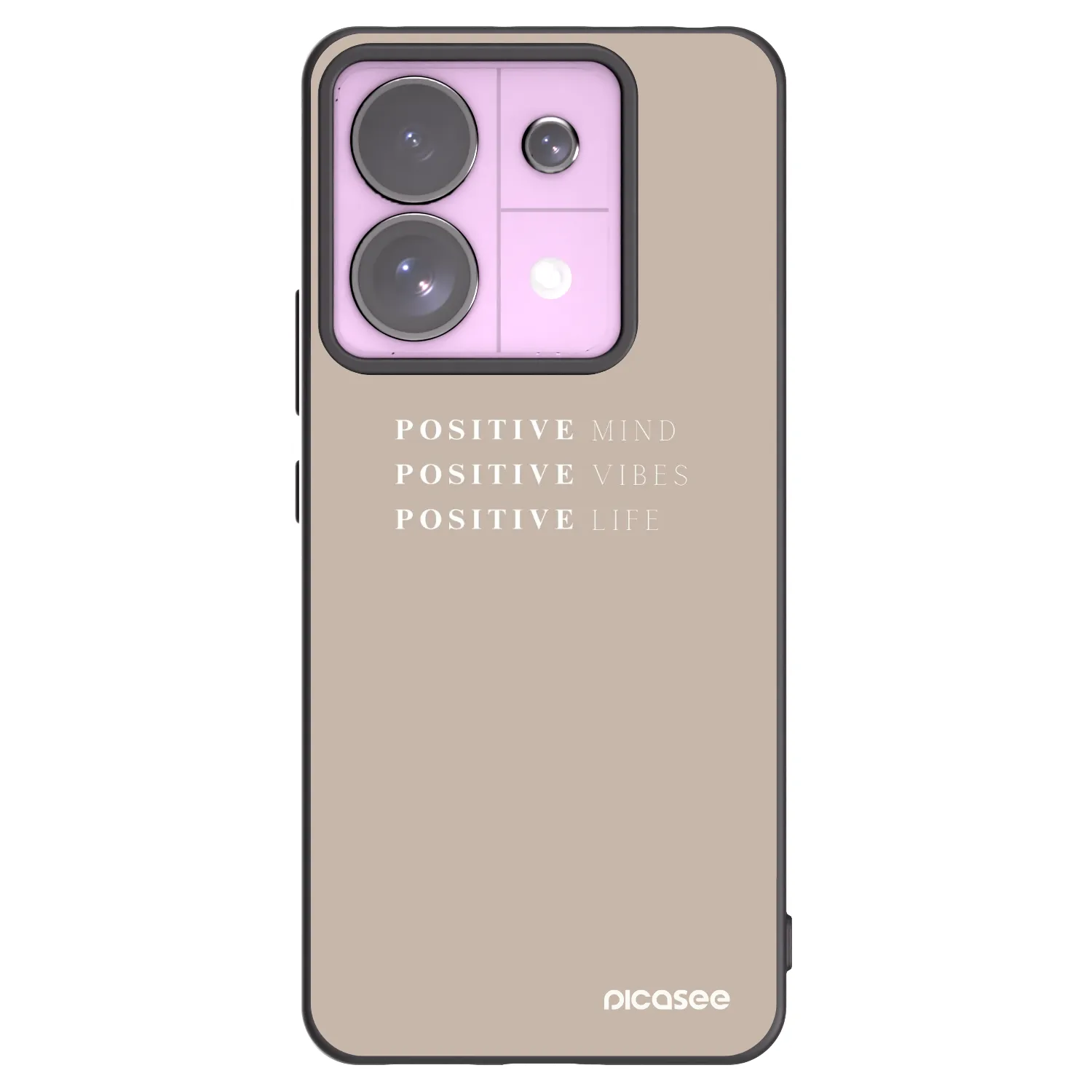 Picasee Μαύρη θήκη σιλικόνης για Xiaomi Redmi Note 13 Pro 5G - Positive Vibes