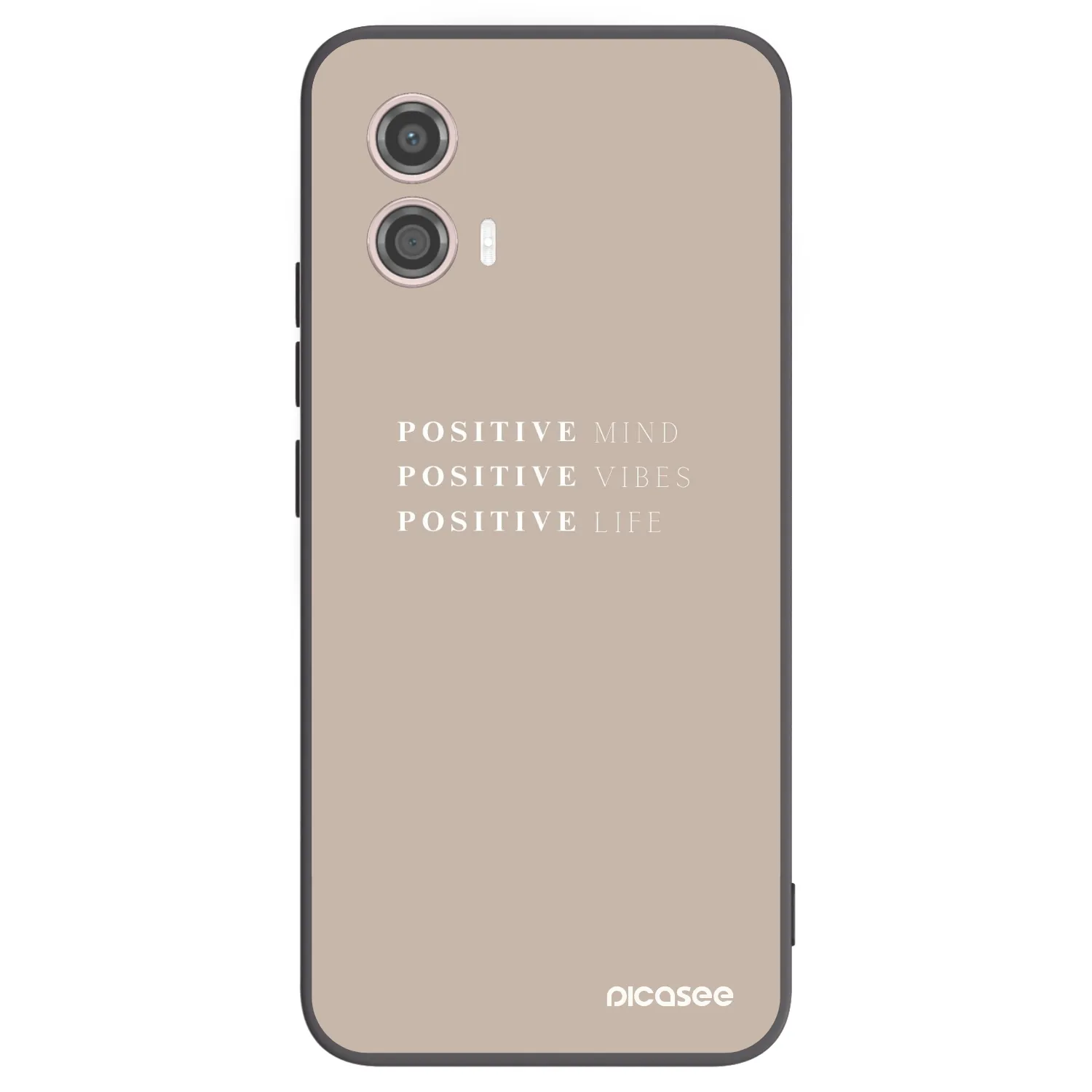 Picasee Μαύρη θήκη σιλικόνης για Motorola Moto G53 5G - Positive Vibes