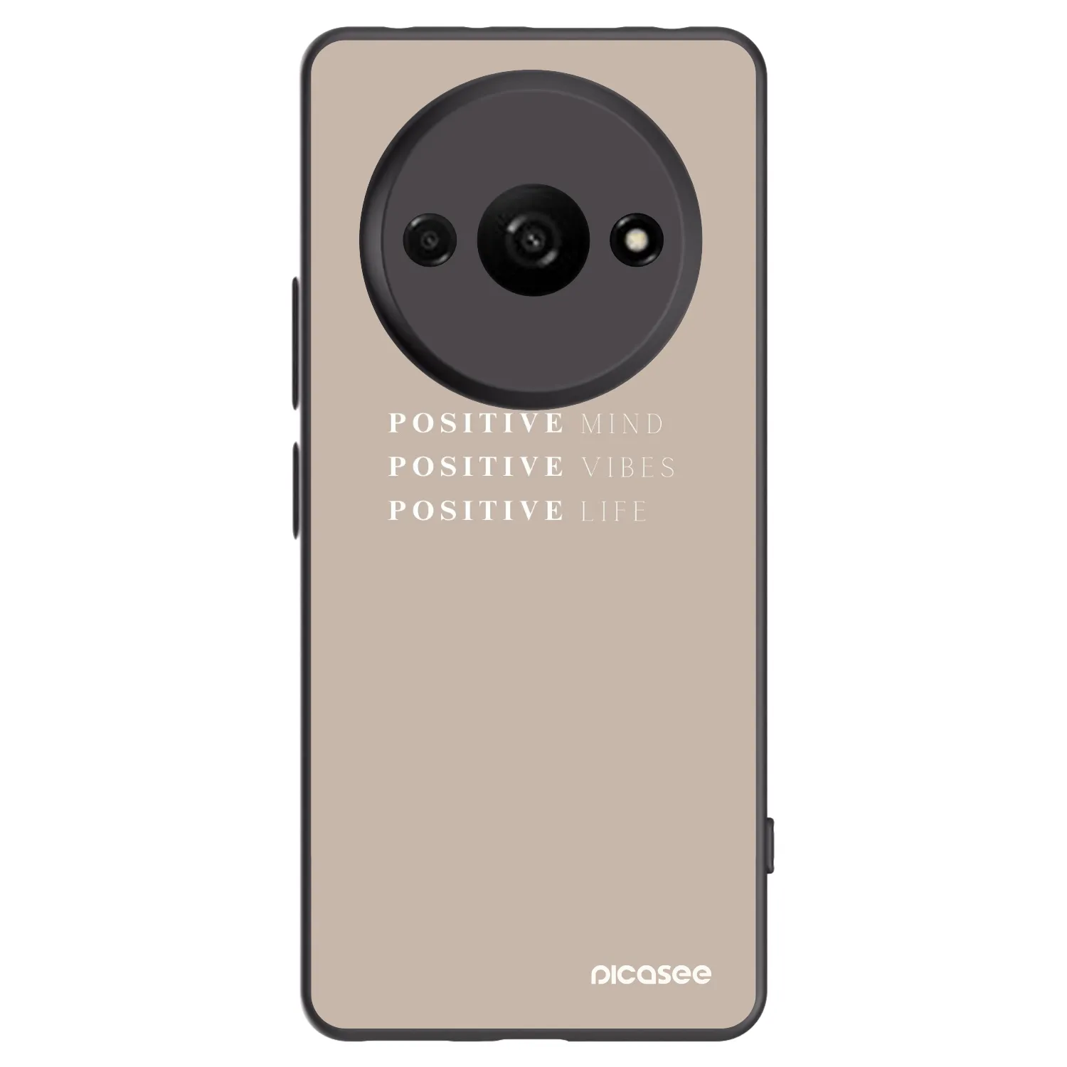 Picasee Μαύρη θήκη σιλικόνης για Xiaomi Redmi A3 - Positive Vibes