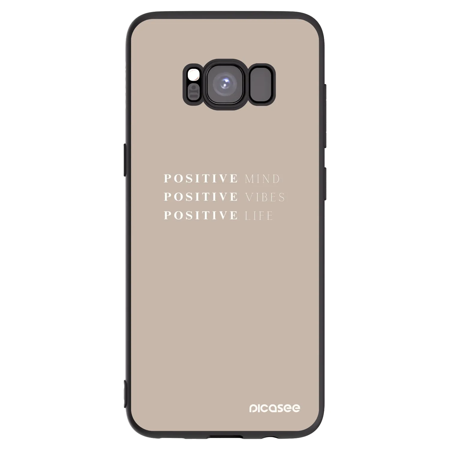 Picasee Μαύρη θήκη σιλικόνης για Samsung Galaxy S8 G950F - Positive Vibes
