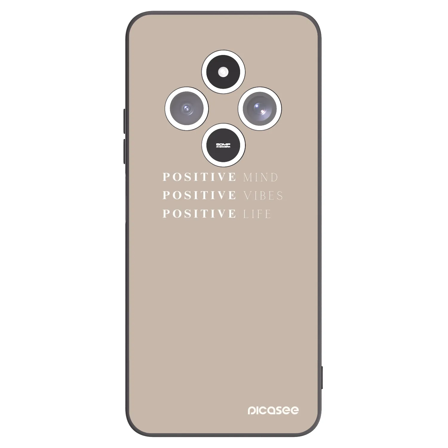 Picasee Μαύρη θήκη σιλικόνης για Xiaomi Redmi 14C - Positive Vibes